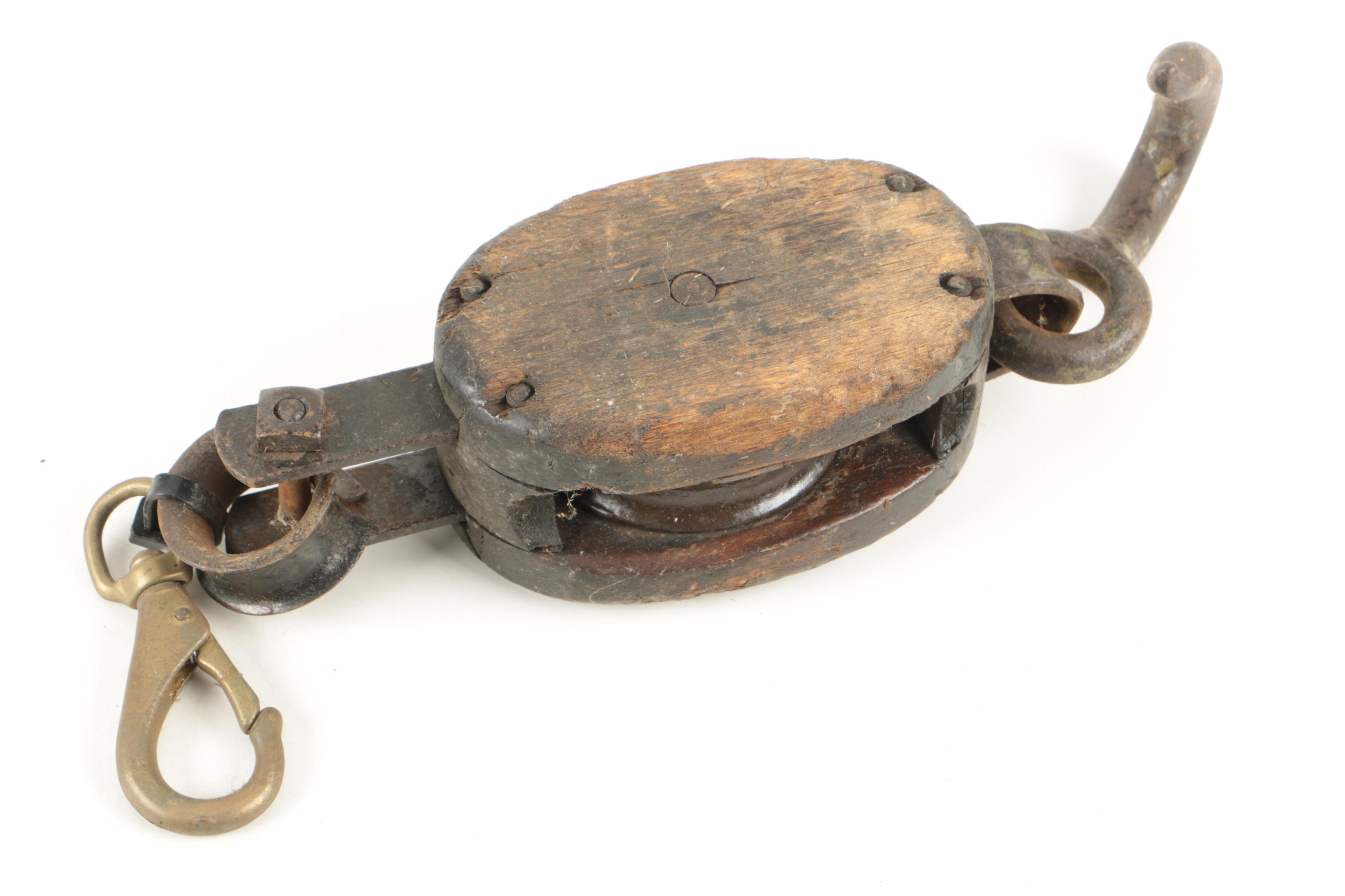 Collection of Six Vintage Pulleys