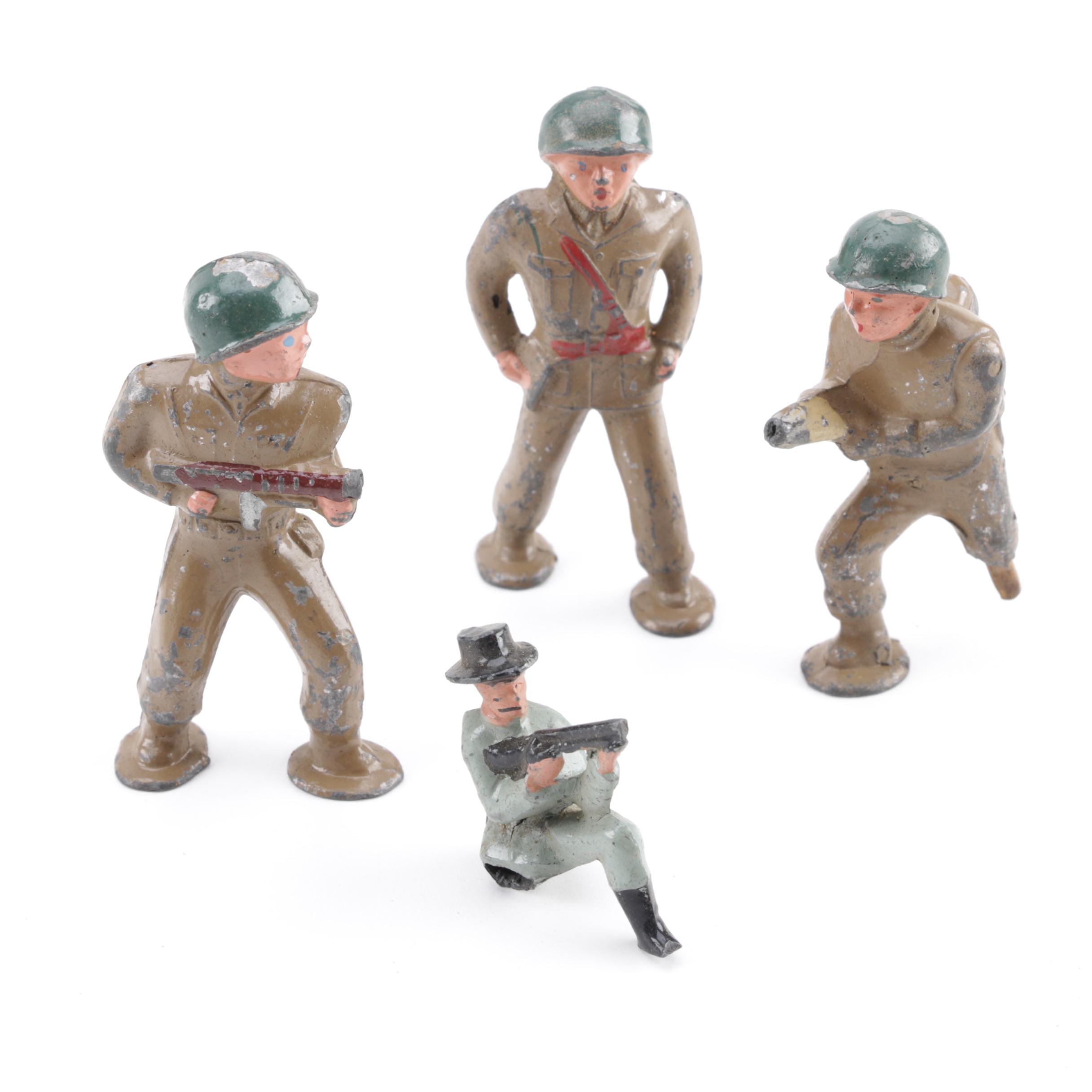 Cast Metal Toy Soldiers Including Barclay