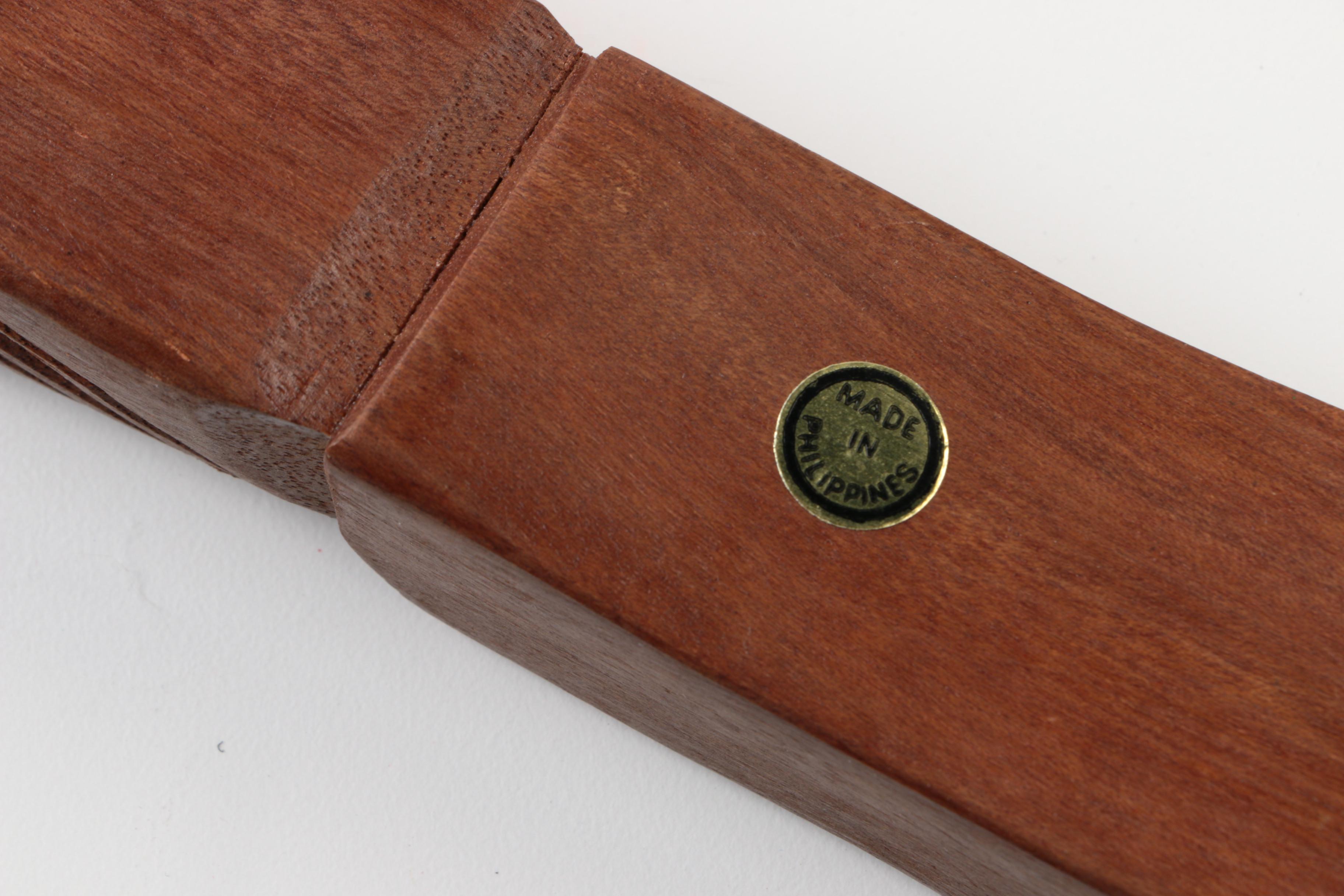 Carved Wooden Fork and Spoon Set From the Philippines