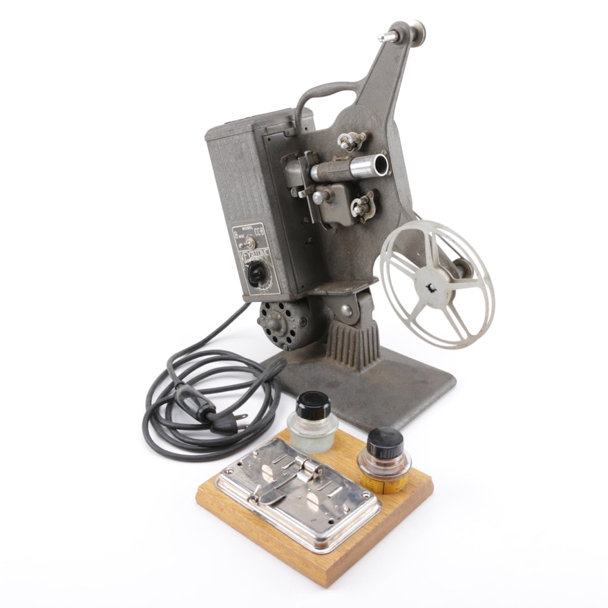 Vintage Keystone 8mm Film Projector and Craig Film Splicer Kit