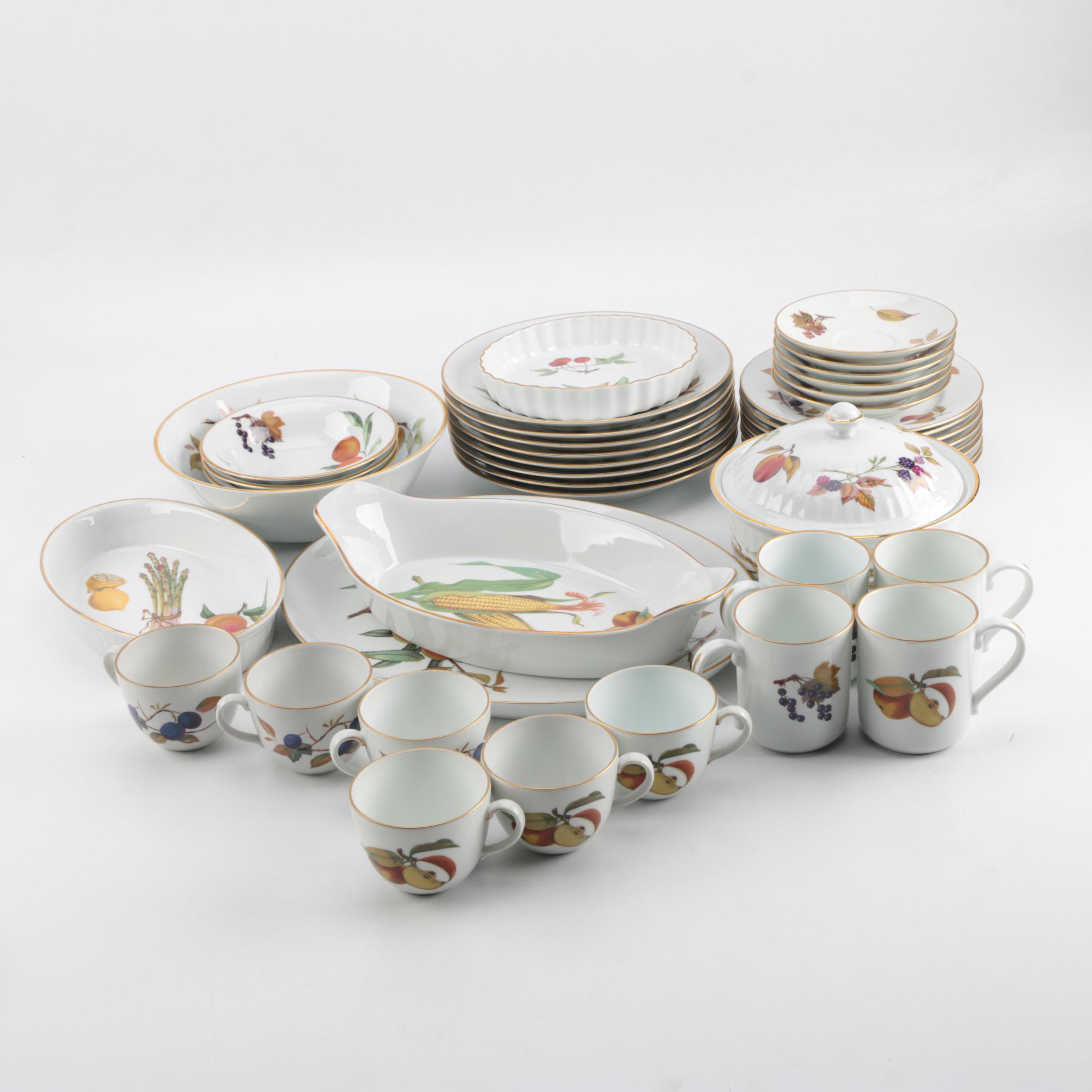 Vintage Royal Worcester "Evesham" Porcelain Tableware