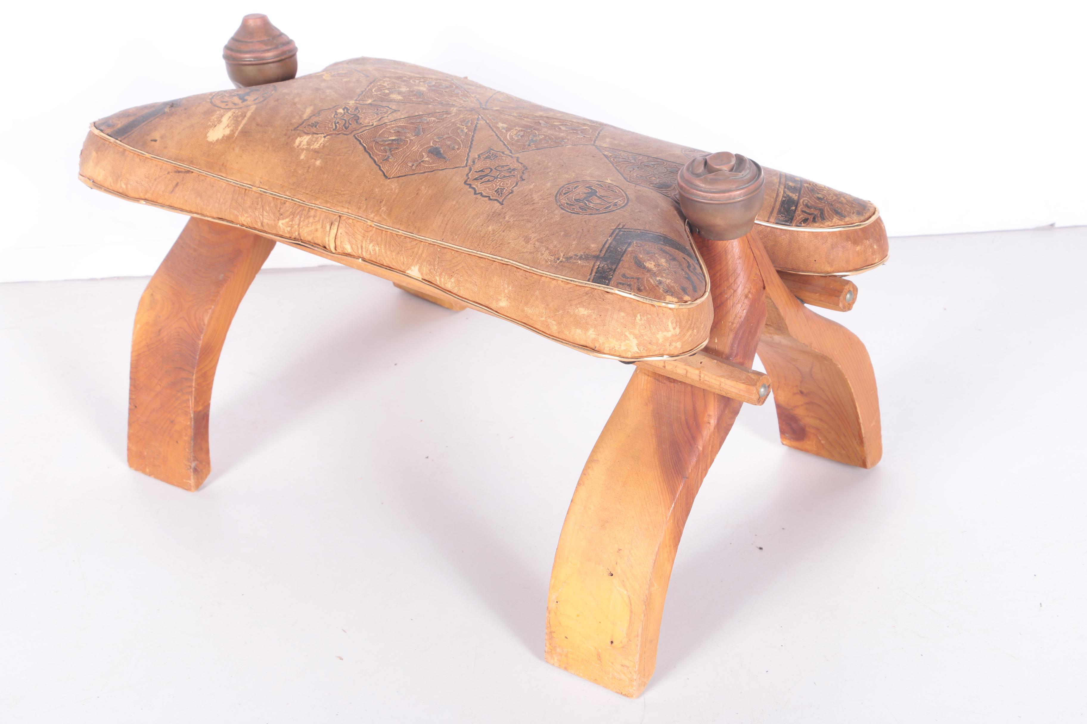 Vintage Camel Saddle Stool