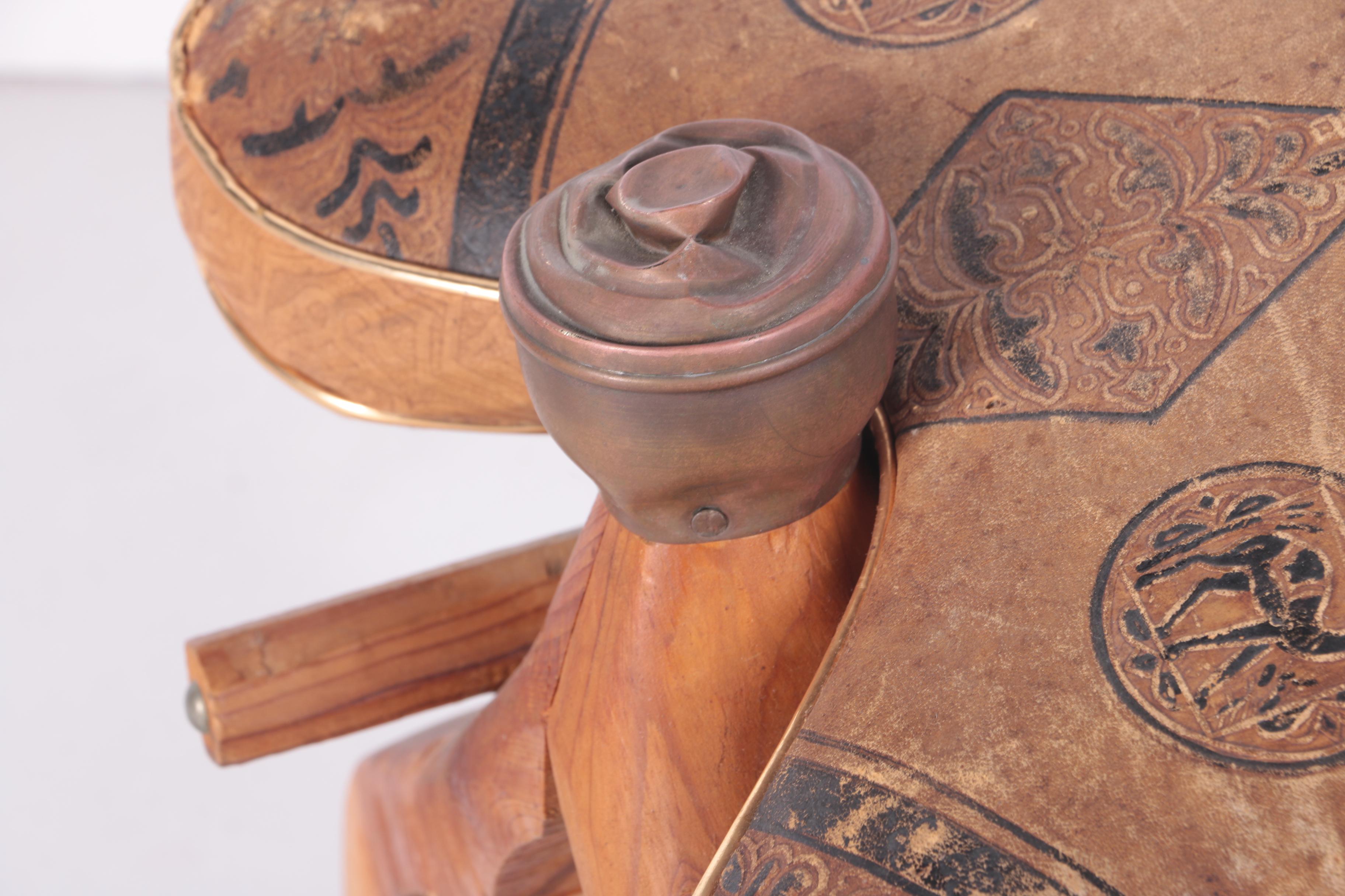 Vintage Camel Saddle Stool