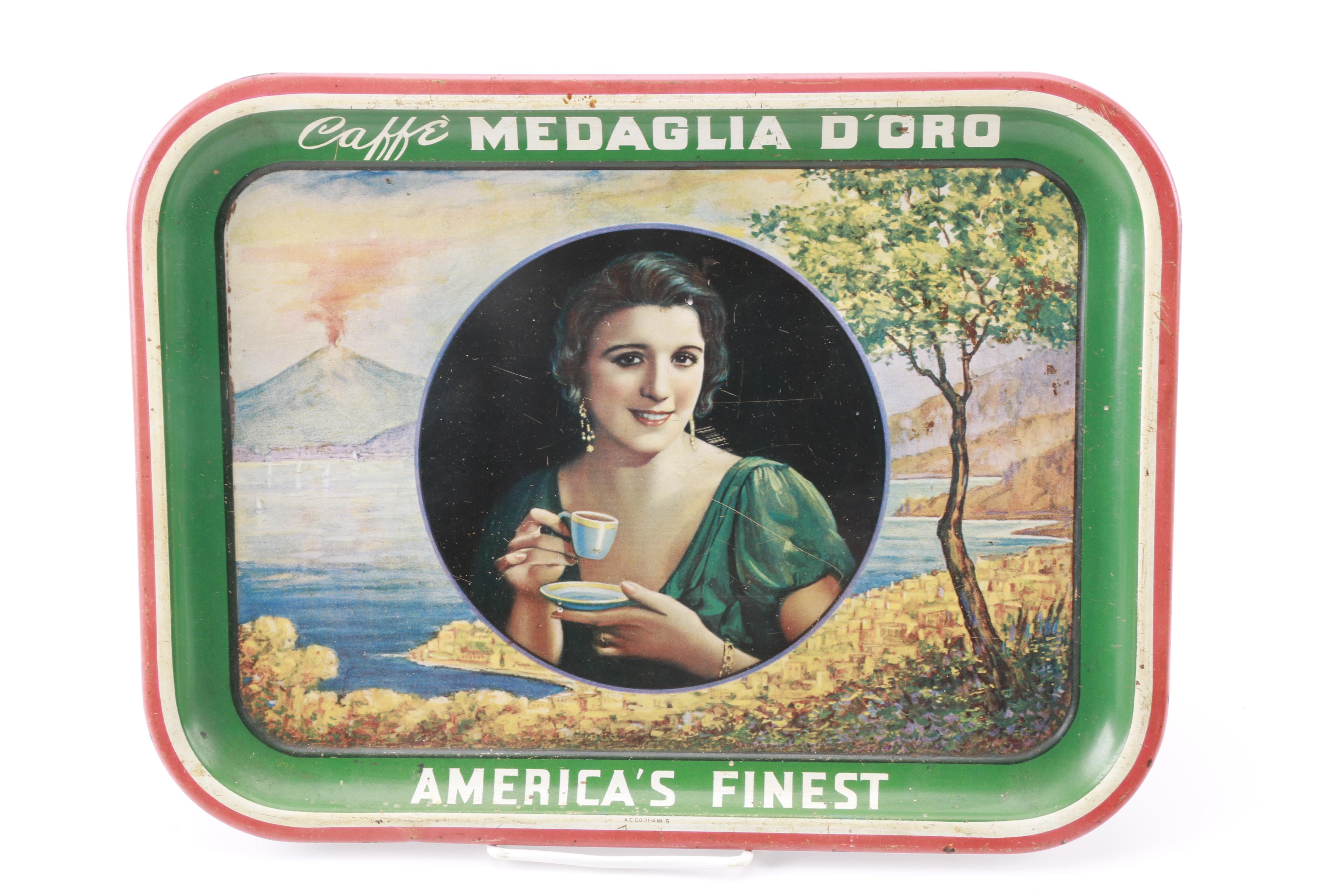 Vintage  Metal Advertising Trays