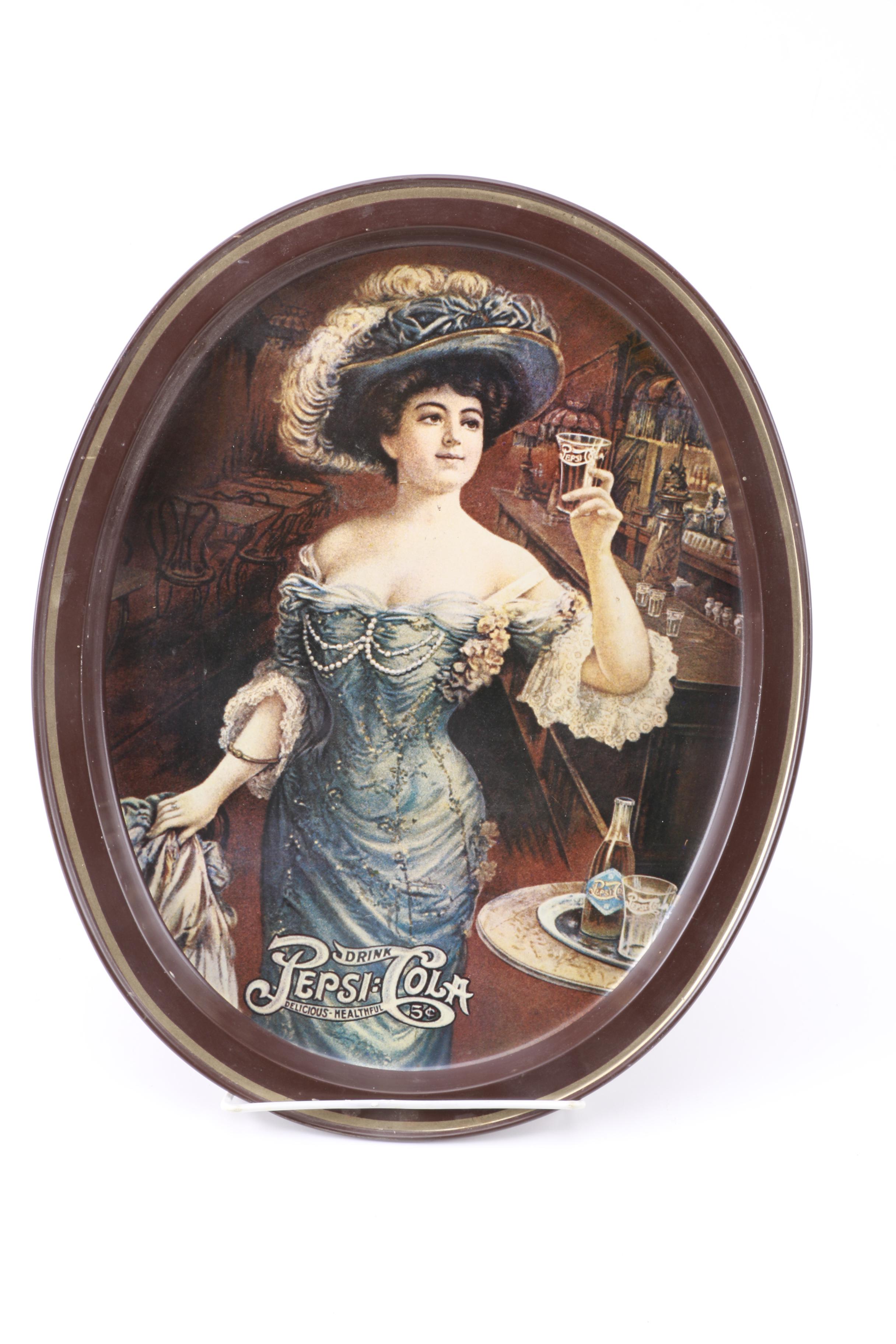 Vintage  Metal Advertising Trays