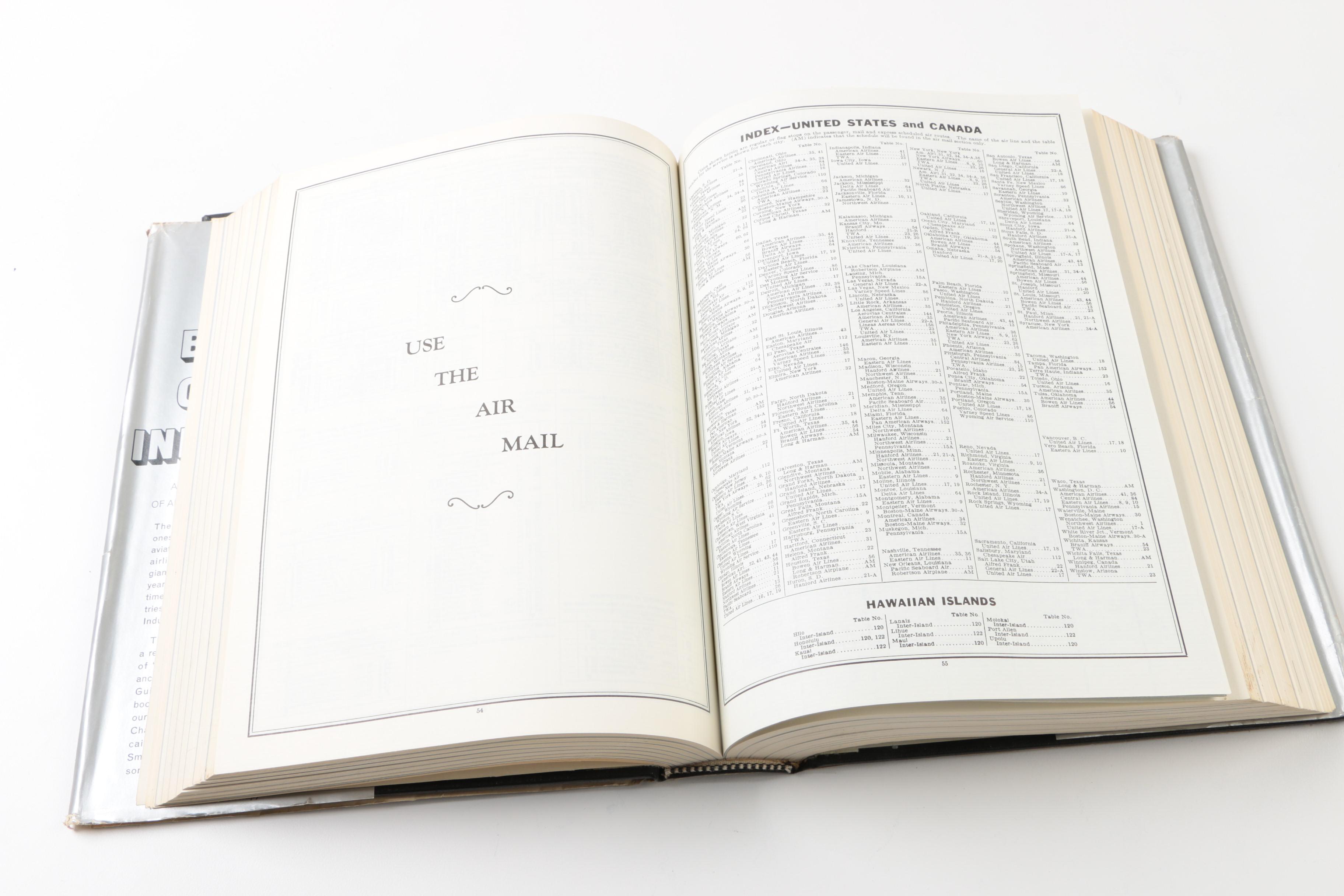 1930s Airline Schedule Booklet and Columbia Record