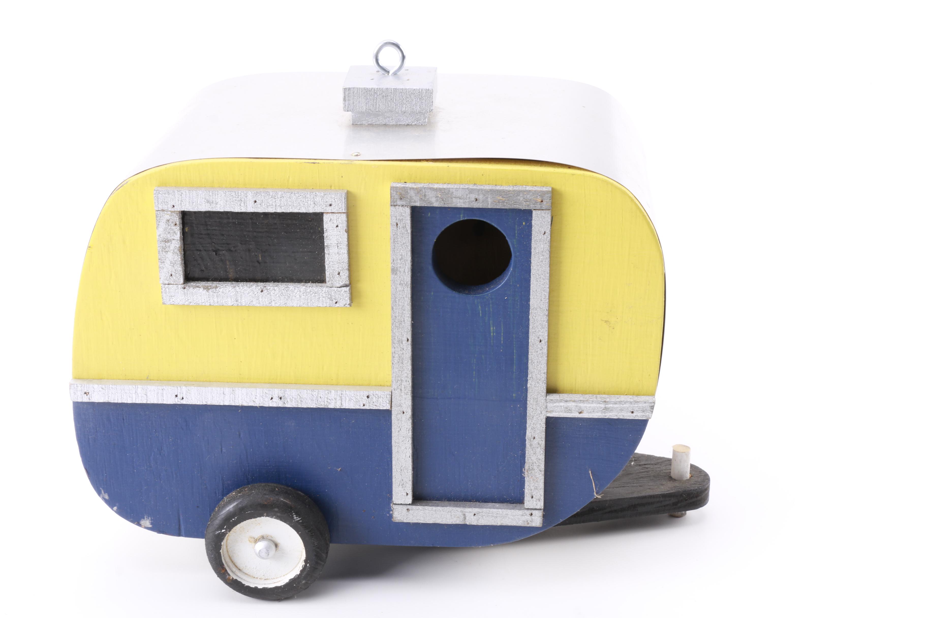 Vintage Travel Trailer Birdhouse and Christmas Tree Ornaments