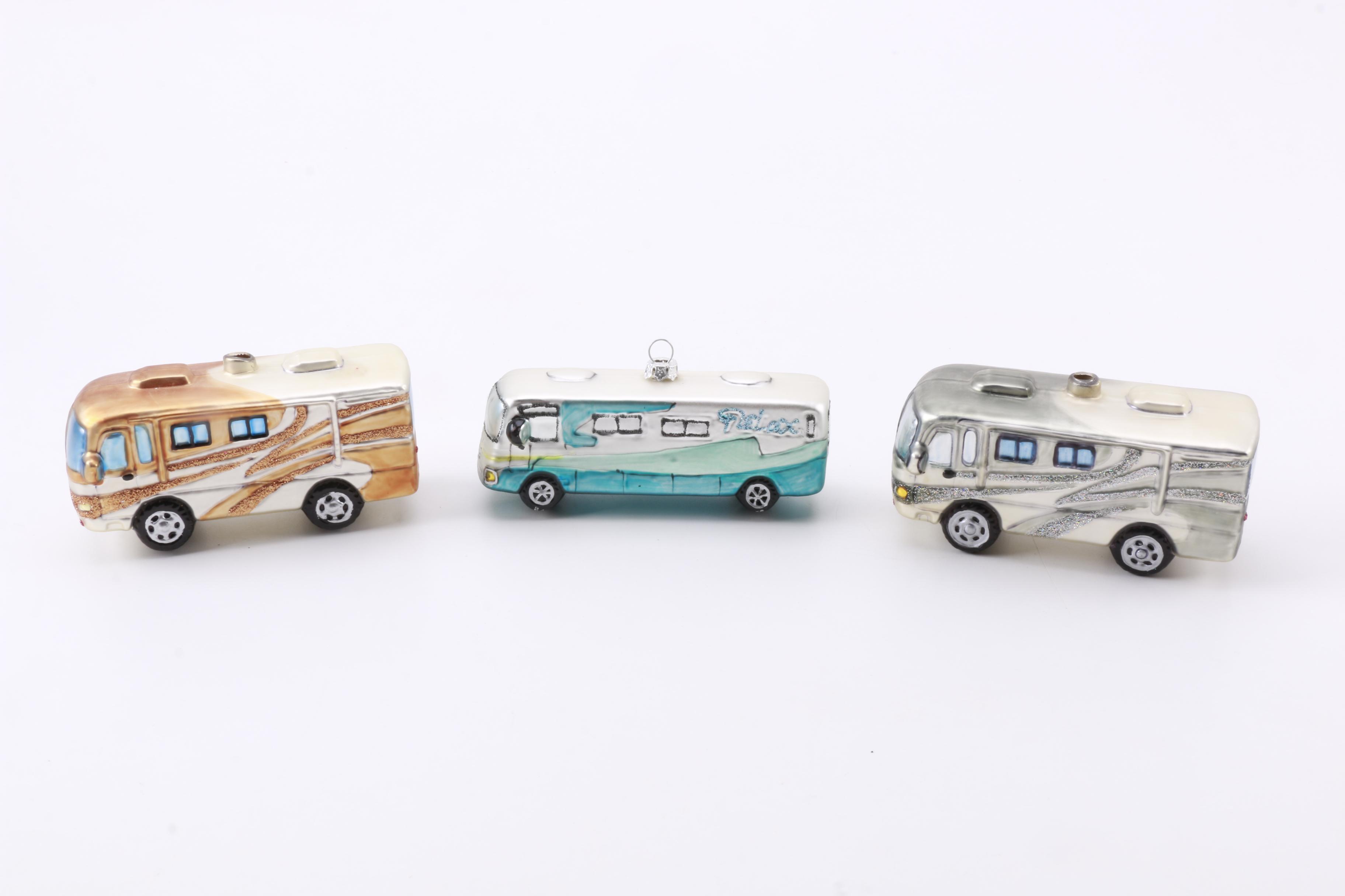 Vintage Travel Trailer Birdhouse and Christmas Tree Ornaments