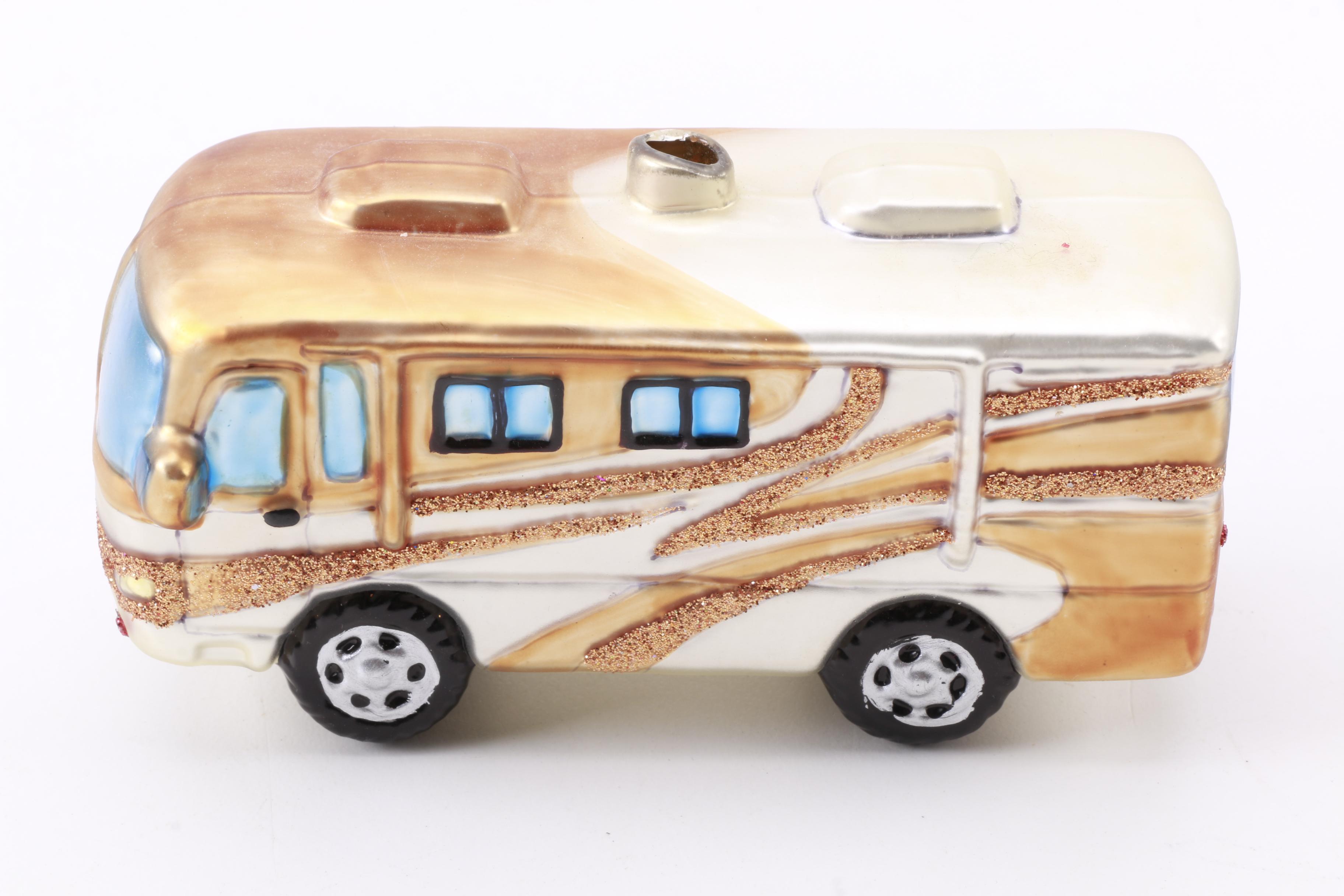 Vintage Travel Trailer Birdhouse and Christmas Tree Ornaments