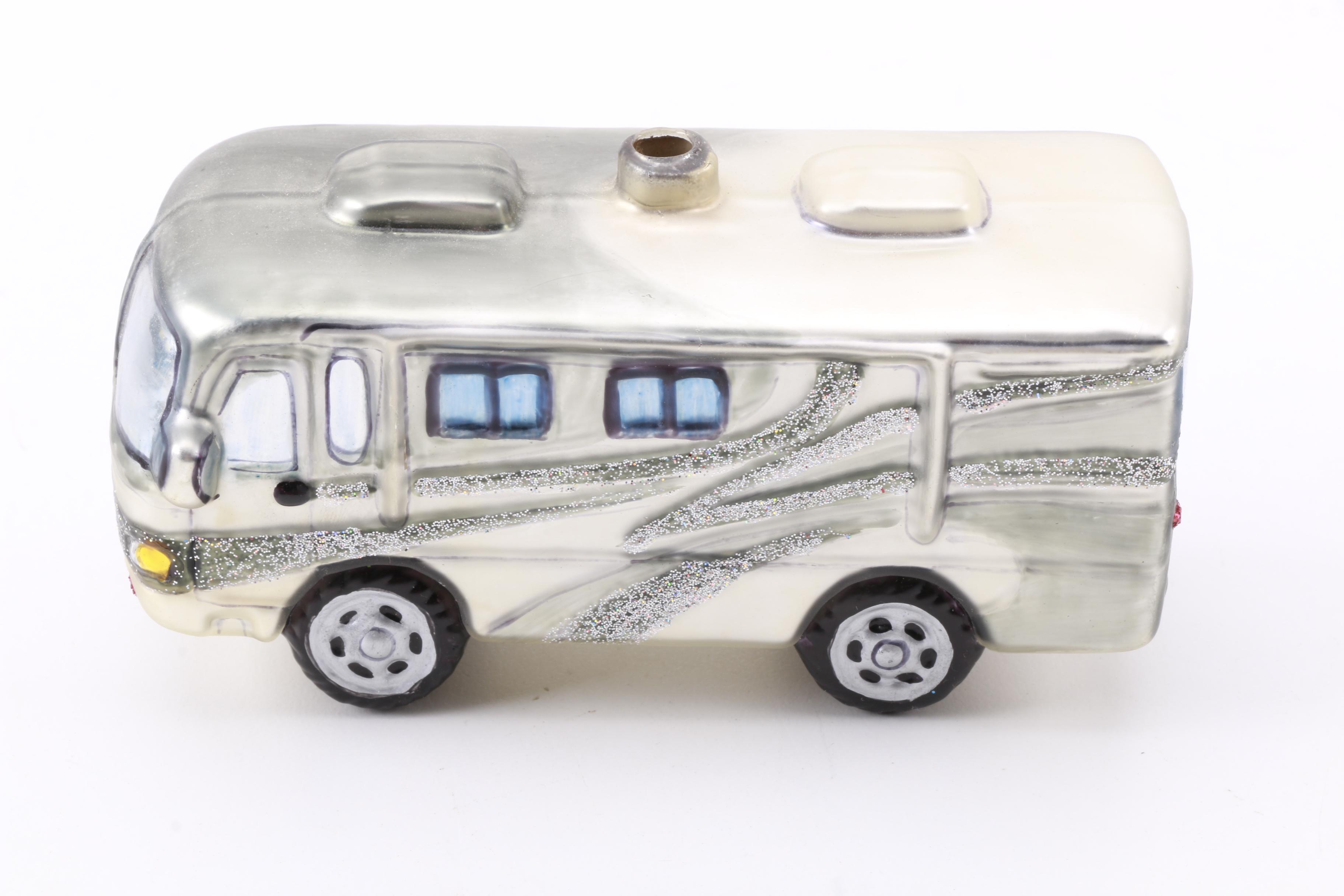 Vintage Travel Trailer Birdhouse and Christmas Tree Ornaments