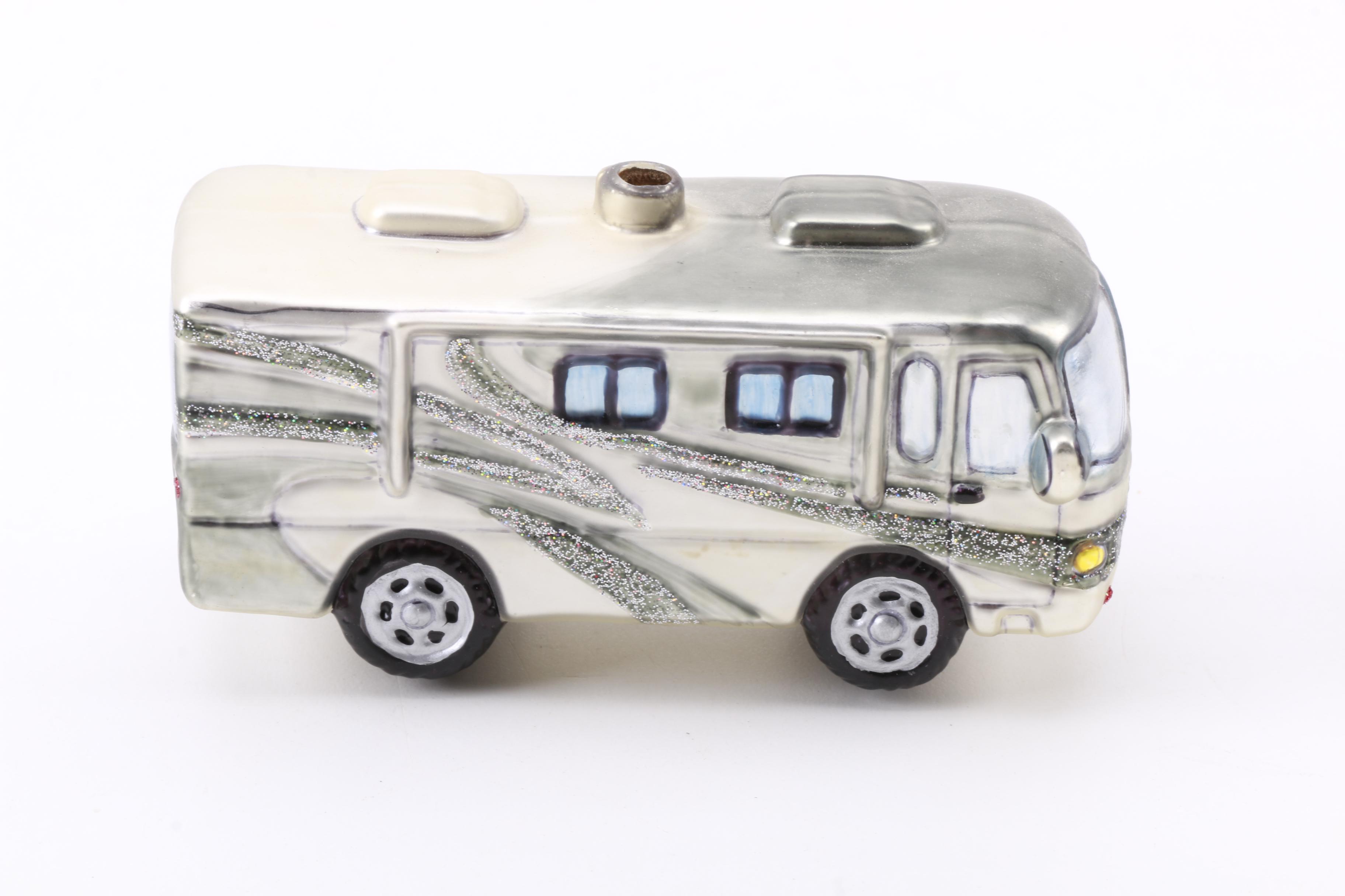 Vintage Travel Trailer Birdhouse and Christmas Tree Ornaments