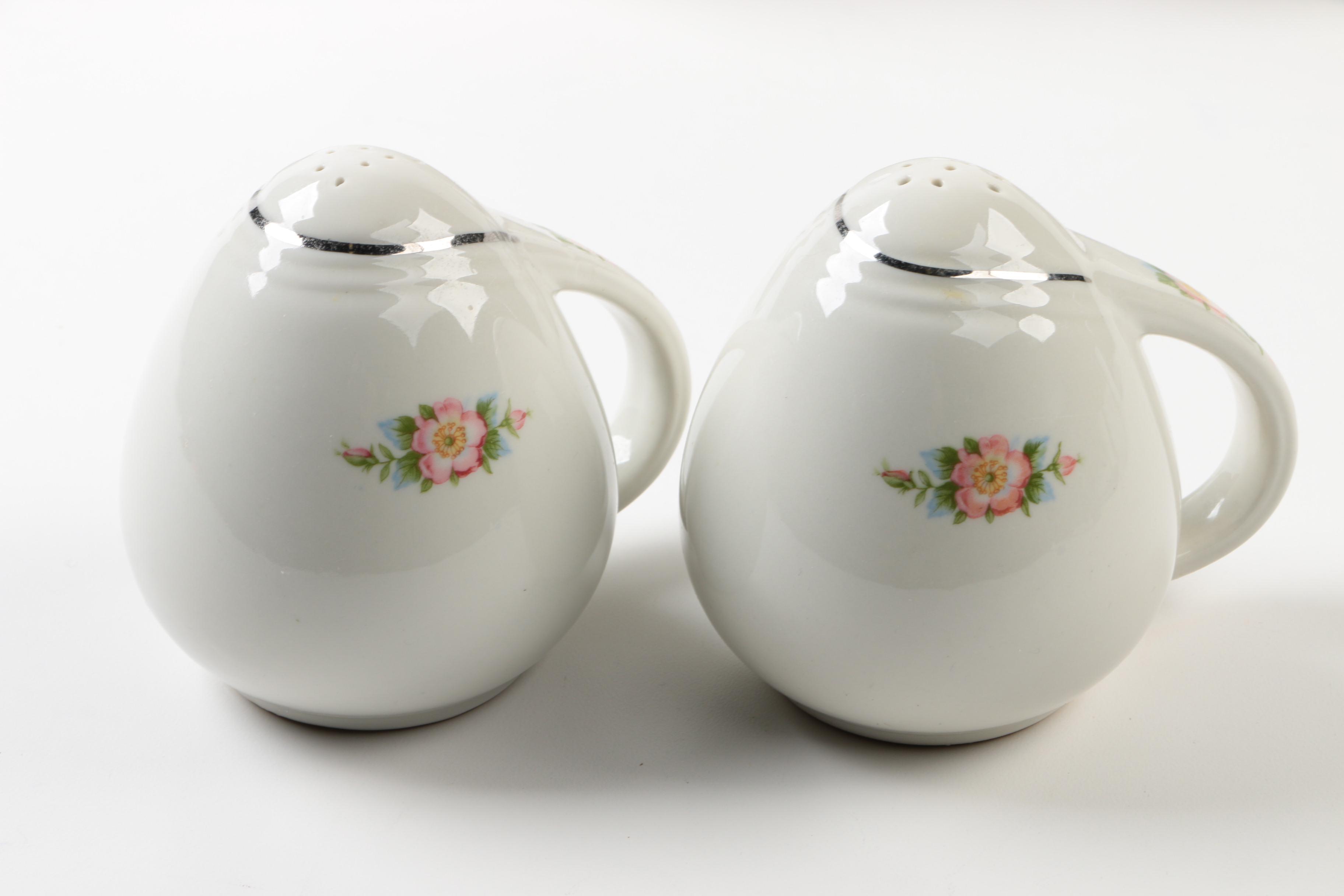 Vintage Hall "Rose White" Porcelain Tableware