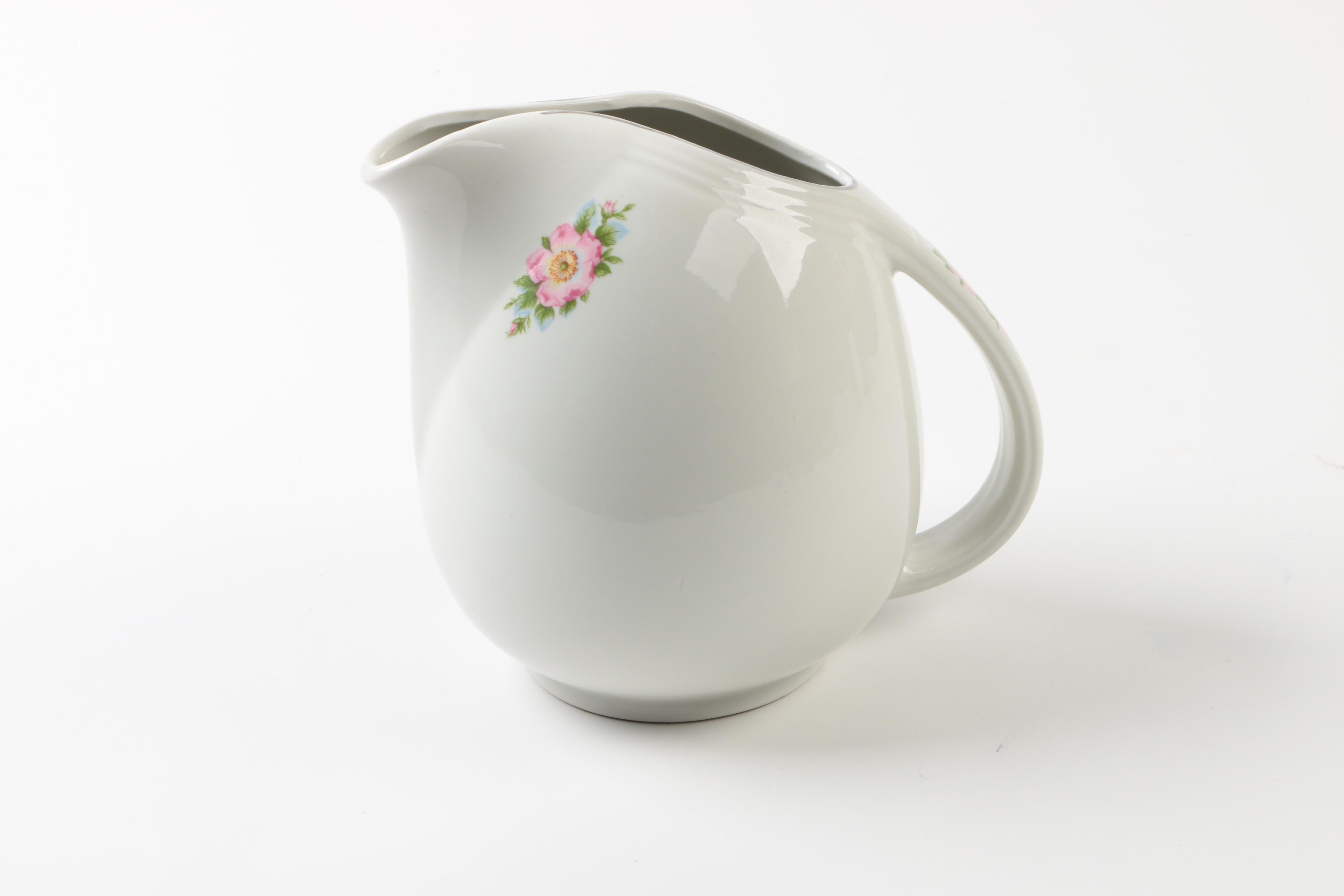 Vintage Hall "Rose White" Porcelain Tableware