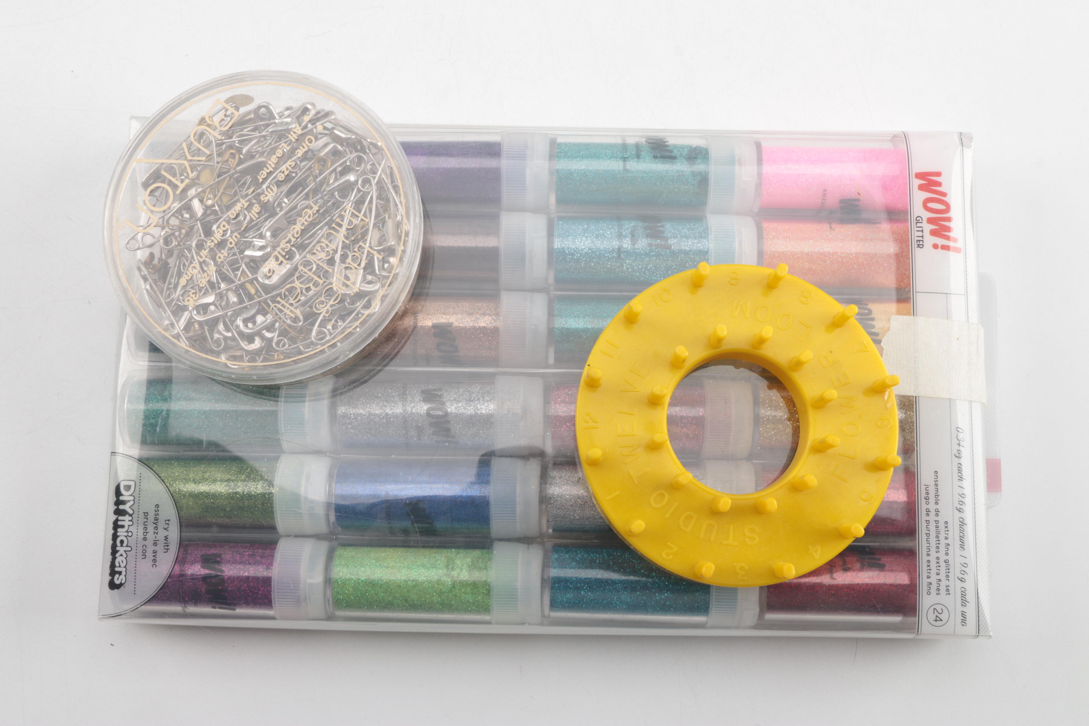 Vintage Sewing Box with Supplies and a Singer Button Magic