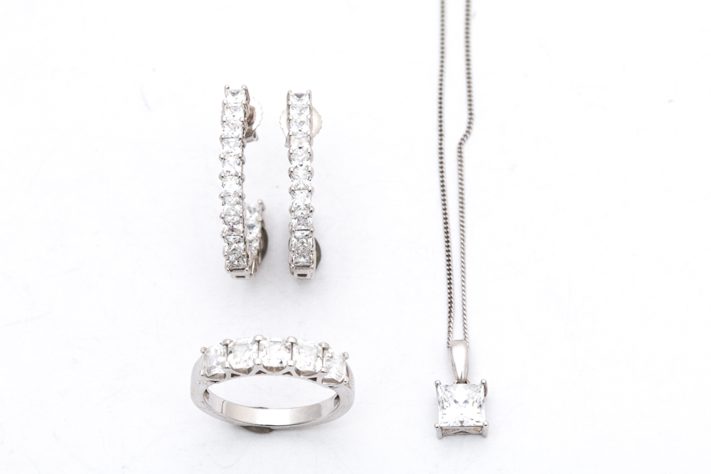 Sterling Silver Cubic Zirconia Jewelry
