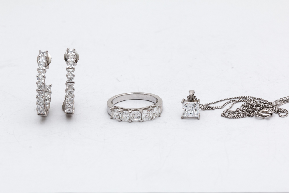 Sterling Silver Cubic Zirconia Jewelry