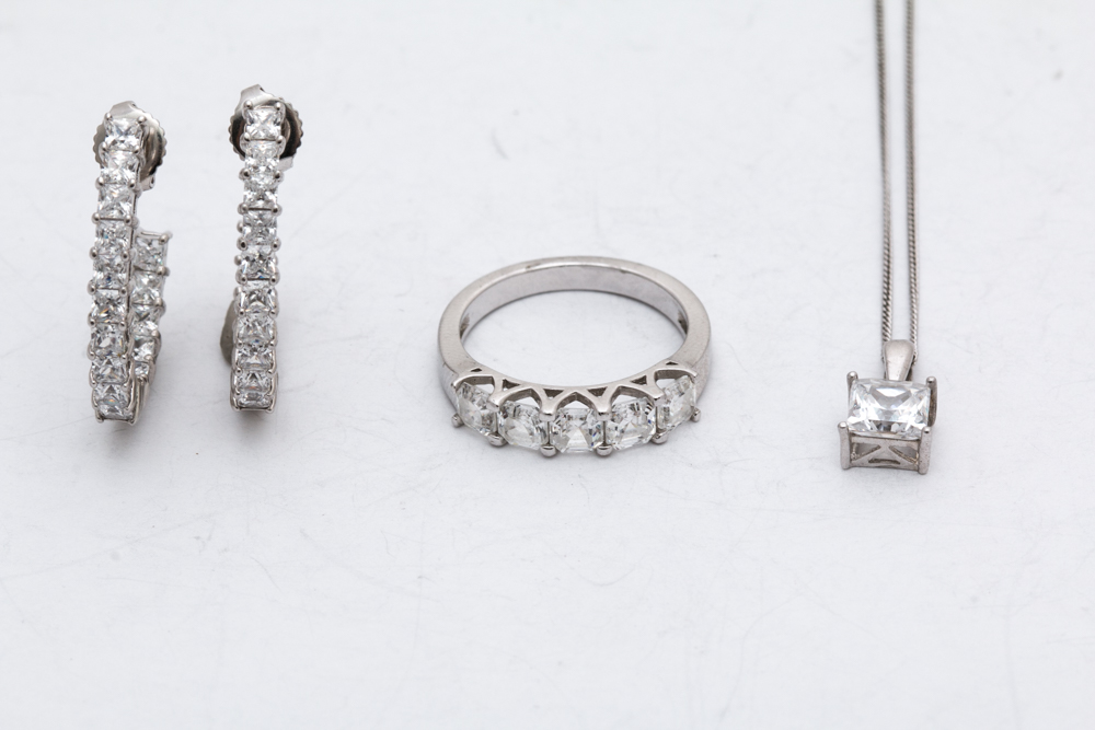 Sterling Silver Cubic Zirconia Jewelry
