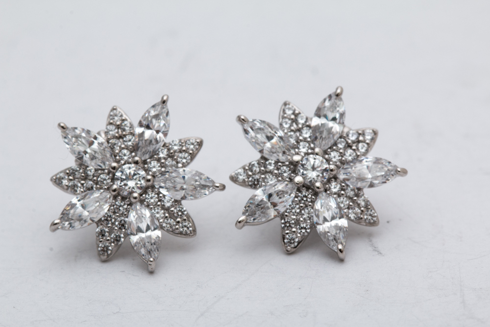 Sterling Silver Cubic Zirconia Rings and Earrings