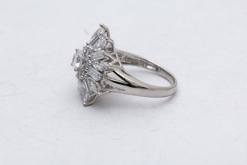 Sterling Silver Cubic Zirconia Rings and Earrings