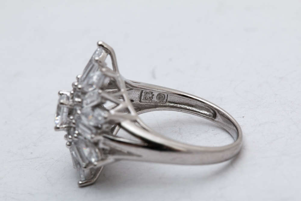 Sterling Silver Cubic Zirconia Rings and Earrings