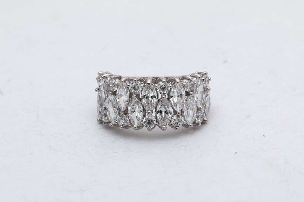 Sterling Silver Cubic Zirconia Rings and Earrings