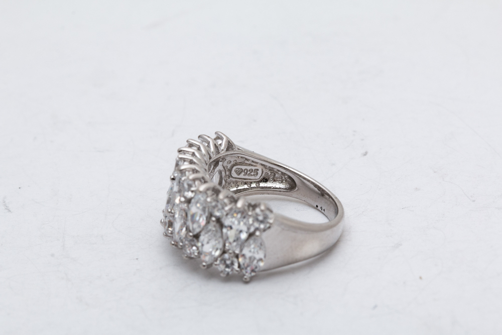 Sterling Silver Cubic Zirconia Rings and Earrings