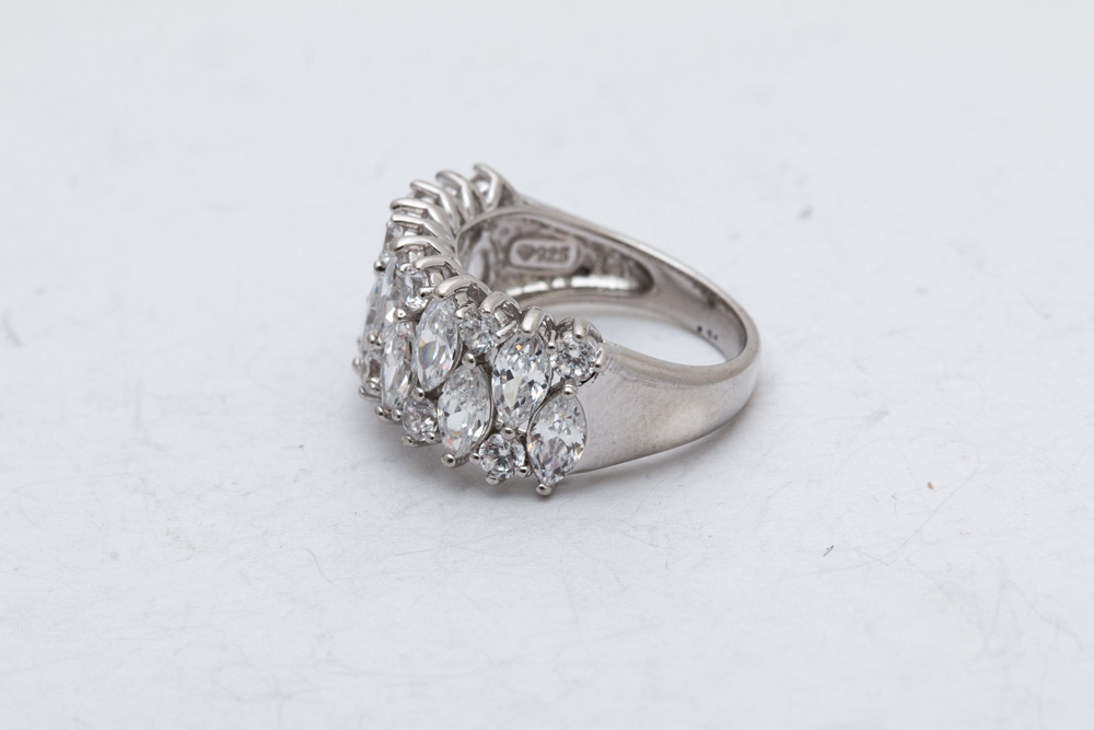 Sterling Silver Cubic Zirconia Rings and Earrings