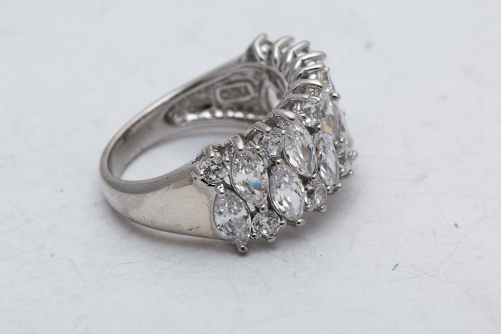 Sterling Silver Cubic Zirconia Rings and Earrings