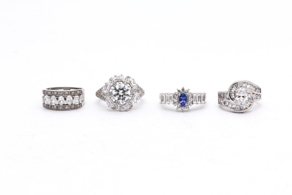 Sterling Silver Cubic Zirconia Rings