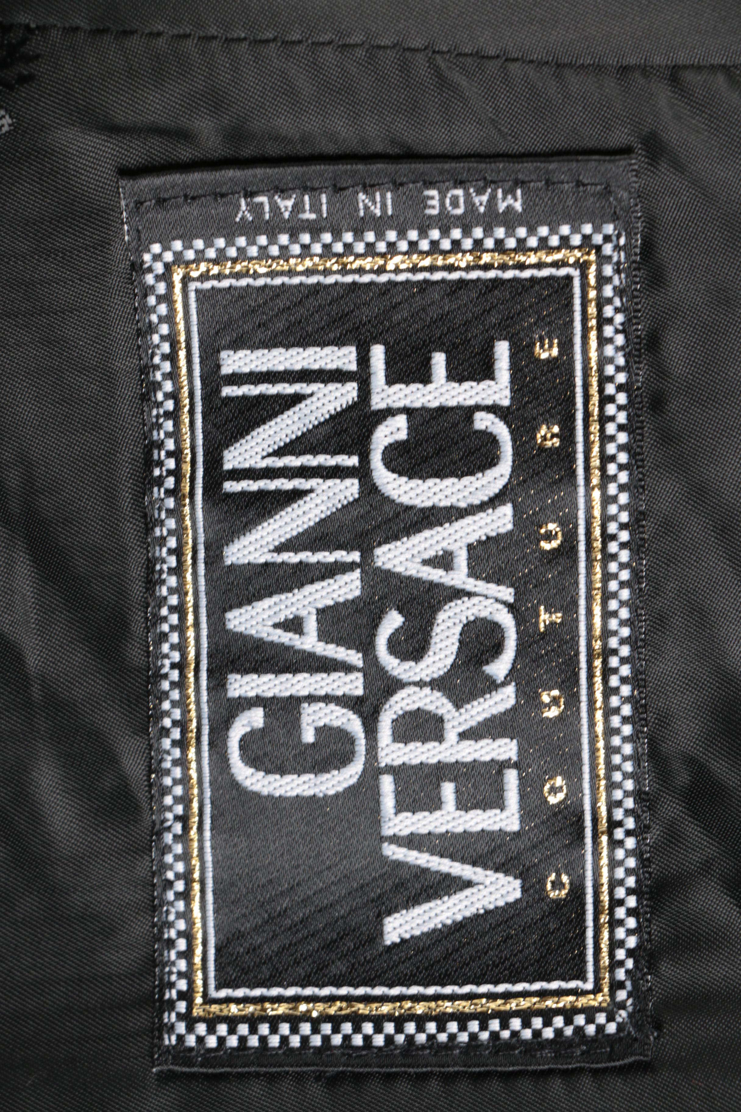 Women's Gianni Versace Couture Black Wool Blend Coat