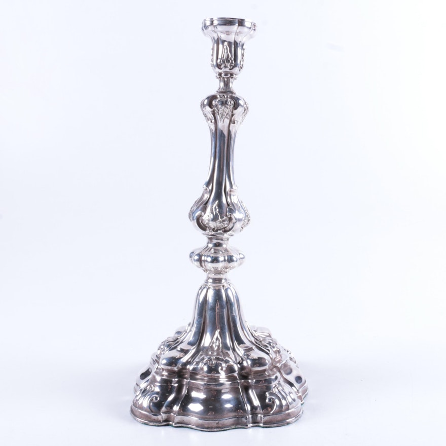 Gebrüder Deyhle German Weighted 900 Silver Candlestick