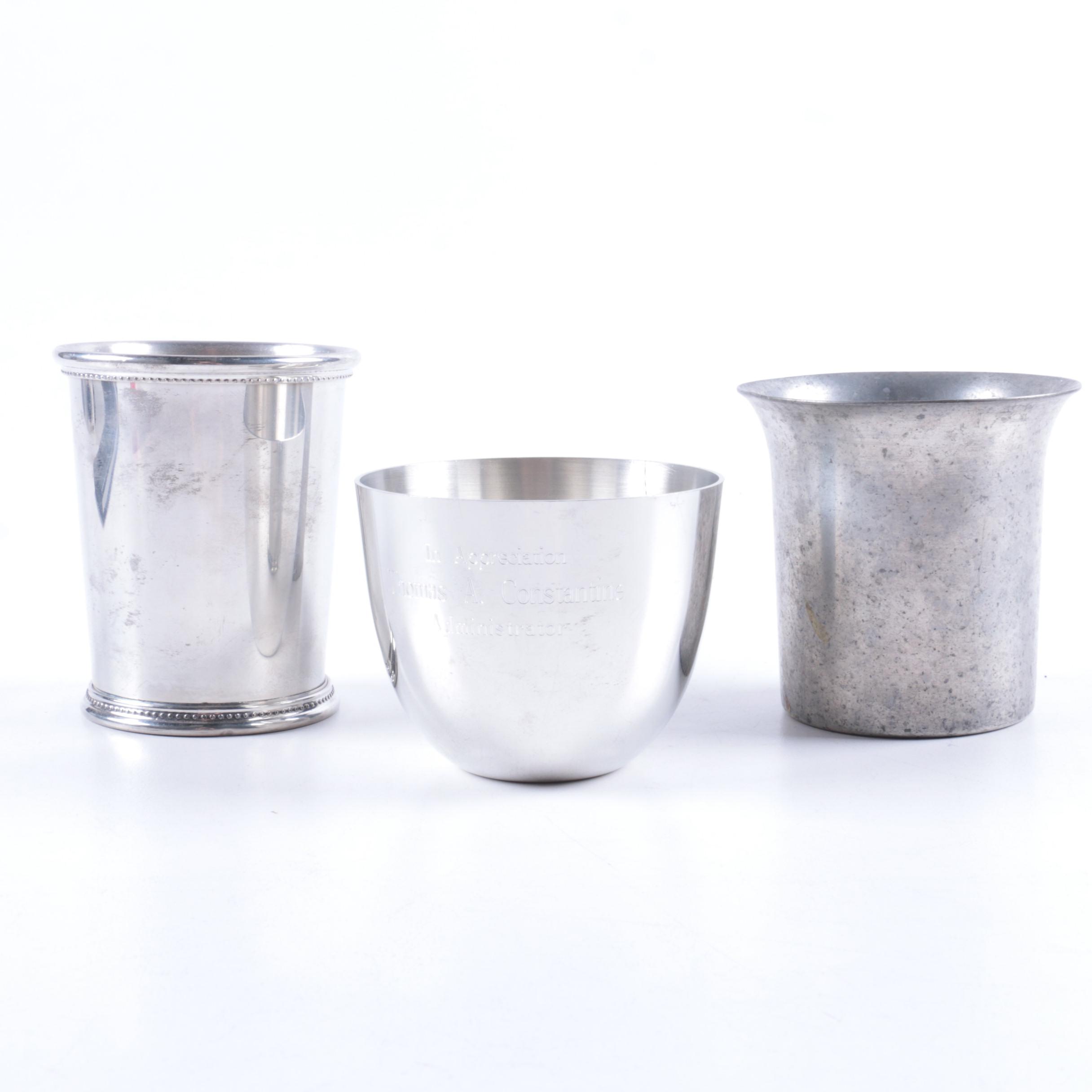Salisbury and Smyth Pewter Cups