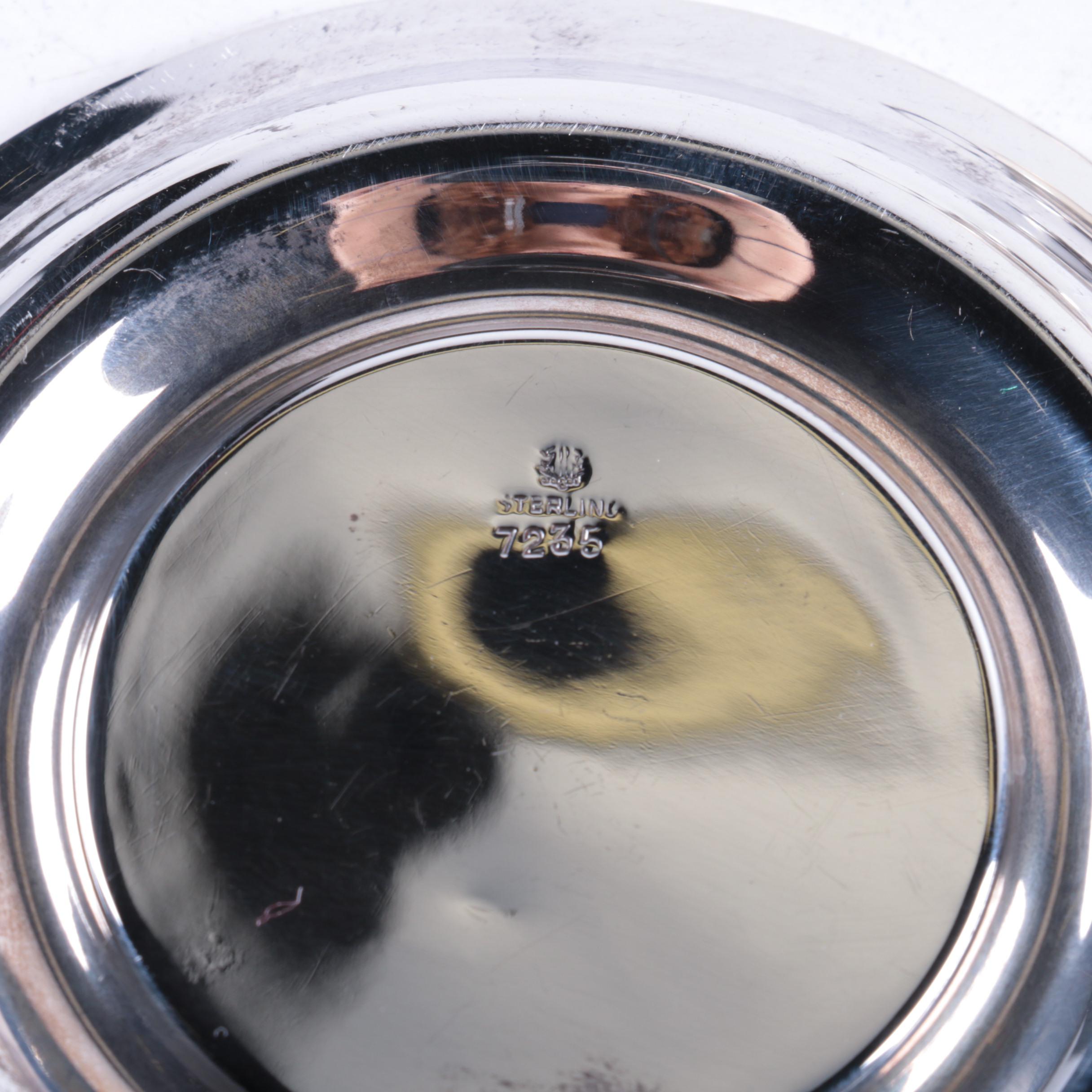 Watson Sterling Silver Demitasse Cups and Saucers with Lenox Porcelain Liners