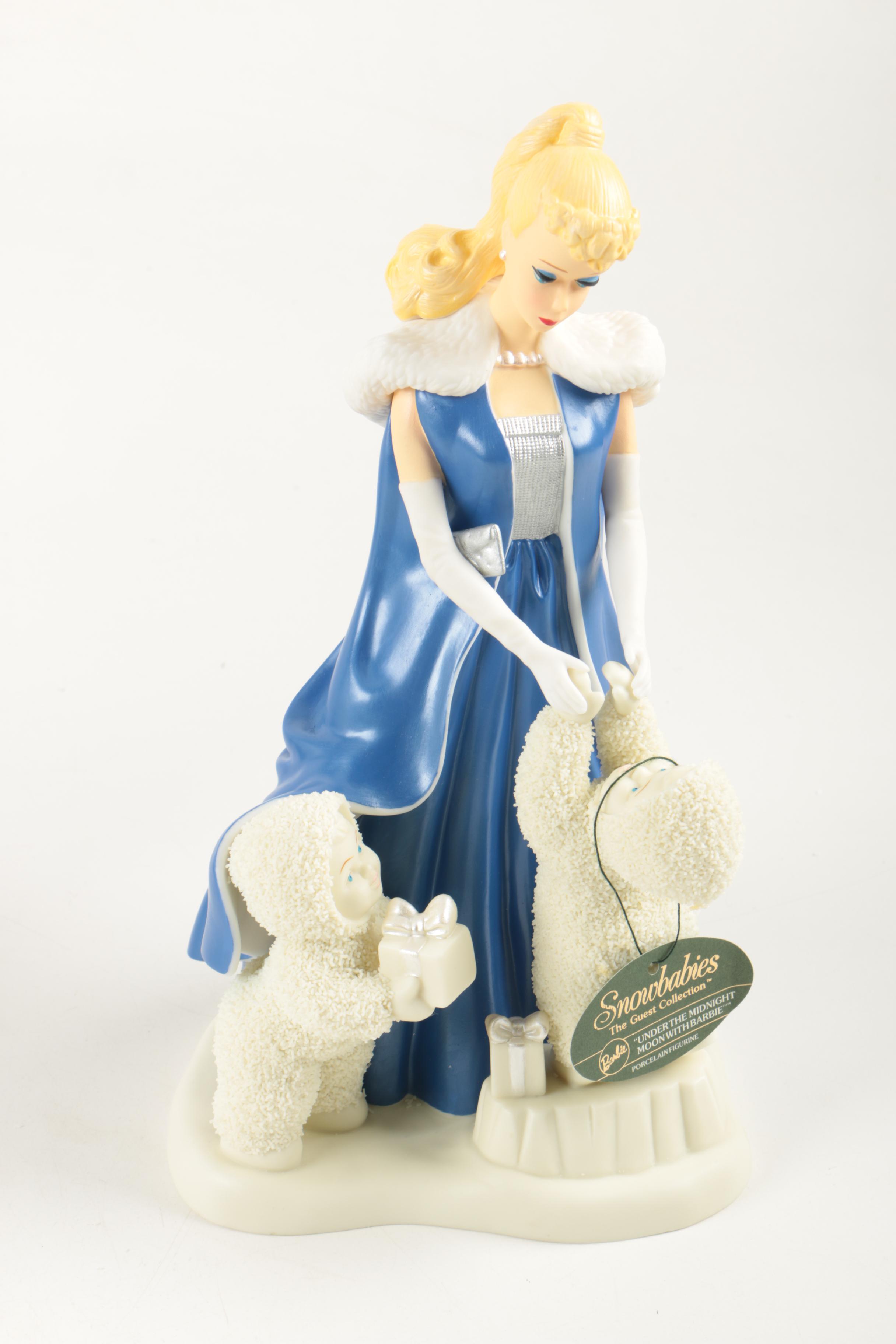 Snowbabies Porcelain Ornaments and Figurines Including "Barbie"