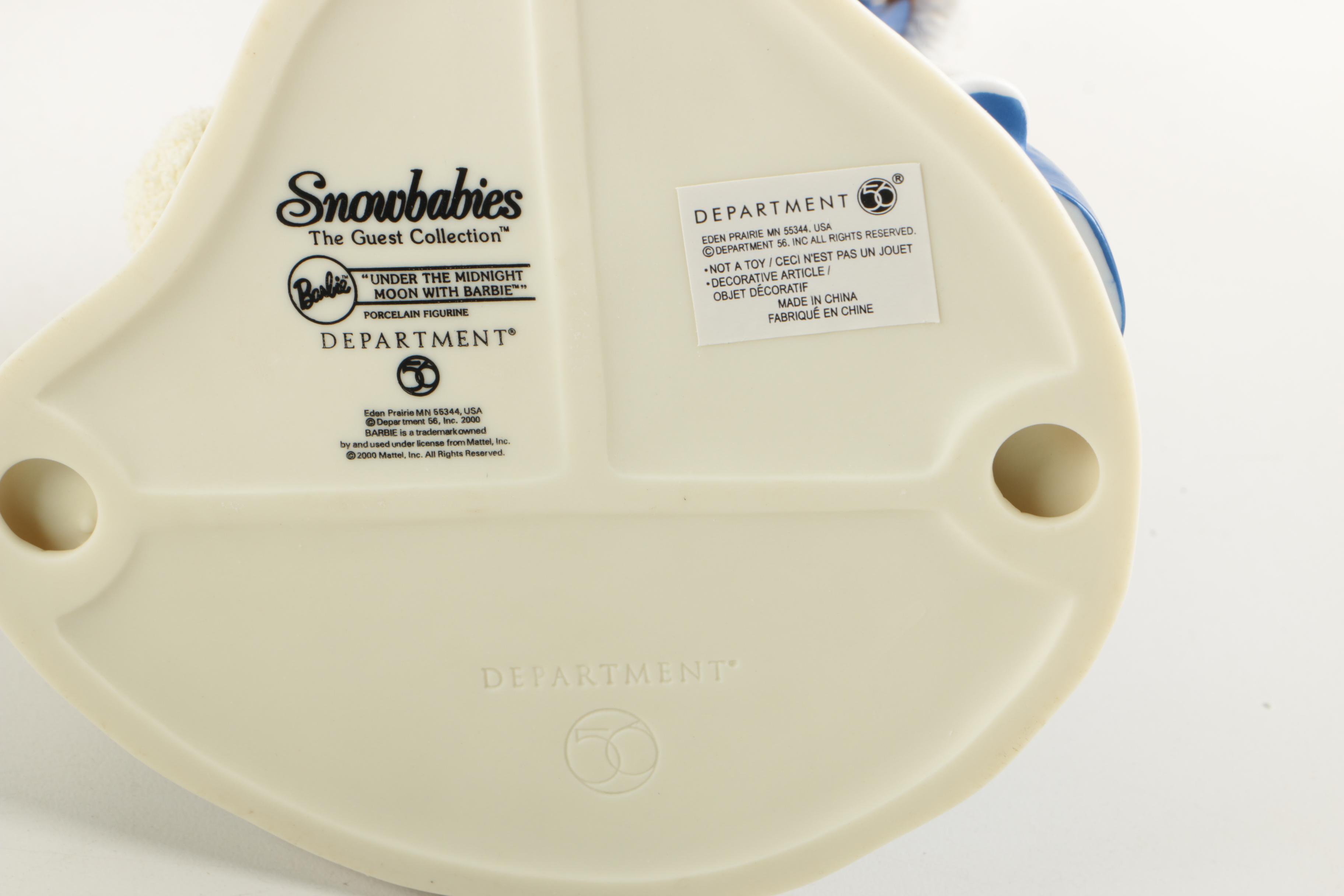 Snowbabies Porcelain Ornaments and Figurines Including "Barbie"