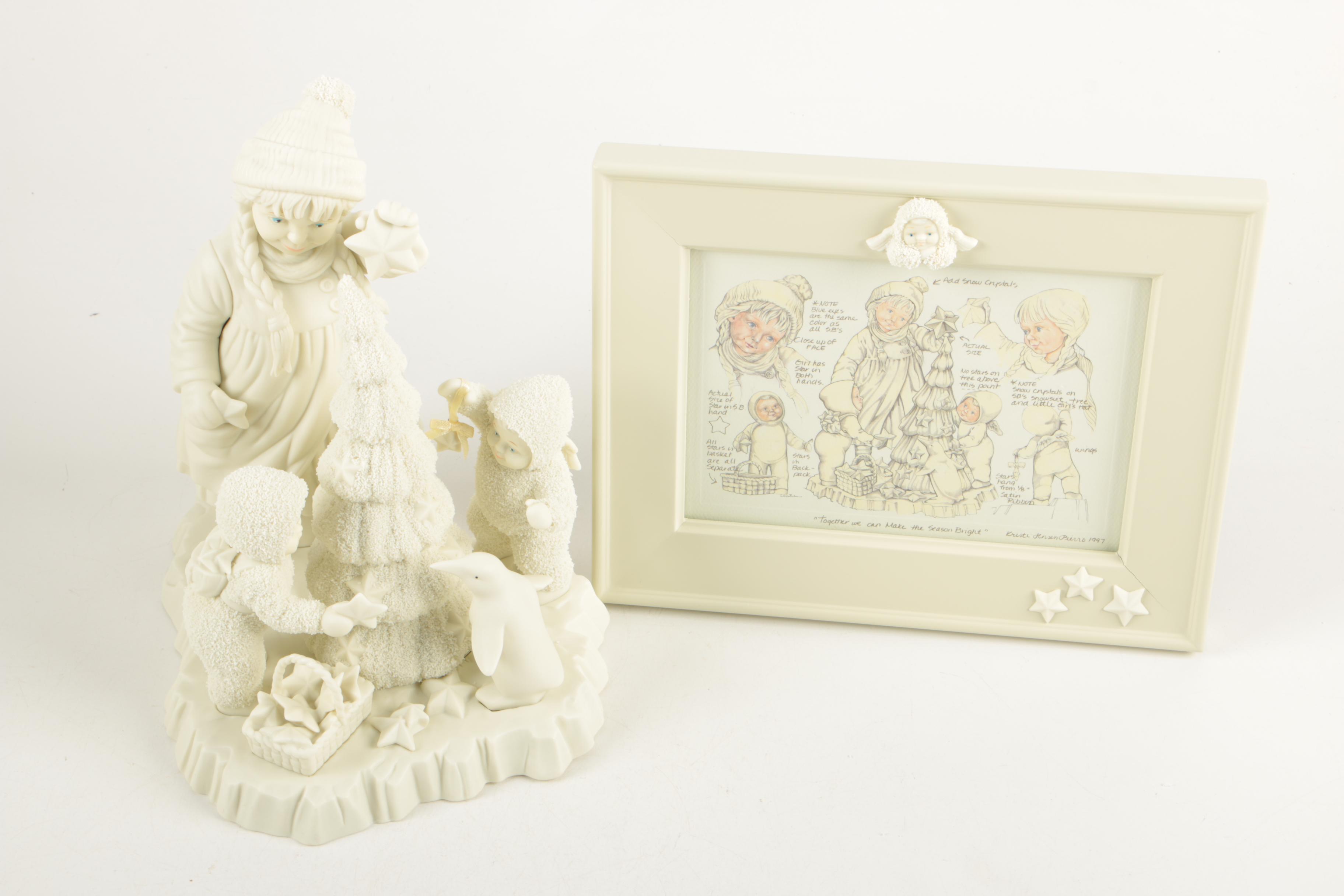 Snowbabies Porcelain Ornaments and Figurines Including "Barbie"