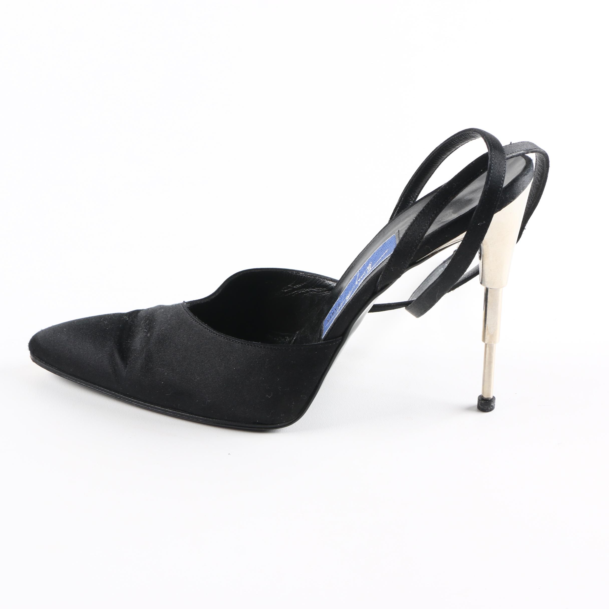 Vintage Thierry Mugler of Paris Ankle Strap Heels