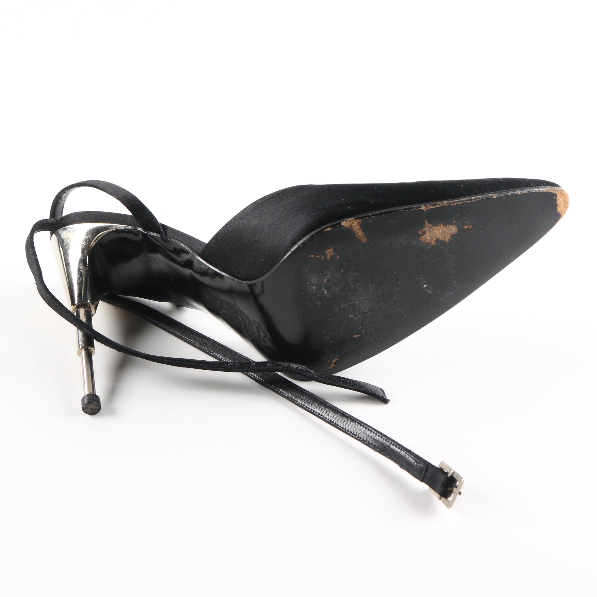 Vintage Thierry Mugler of Paris Ankle Strap Heels
