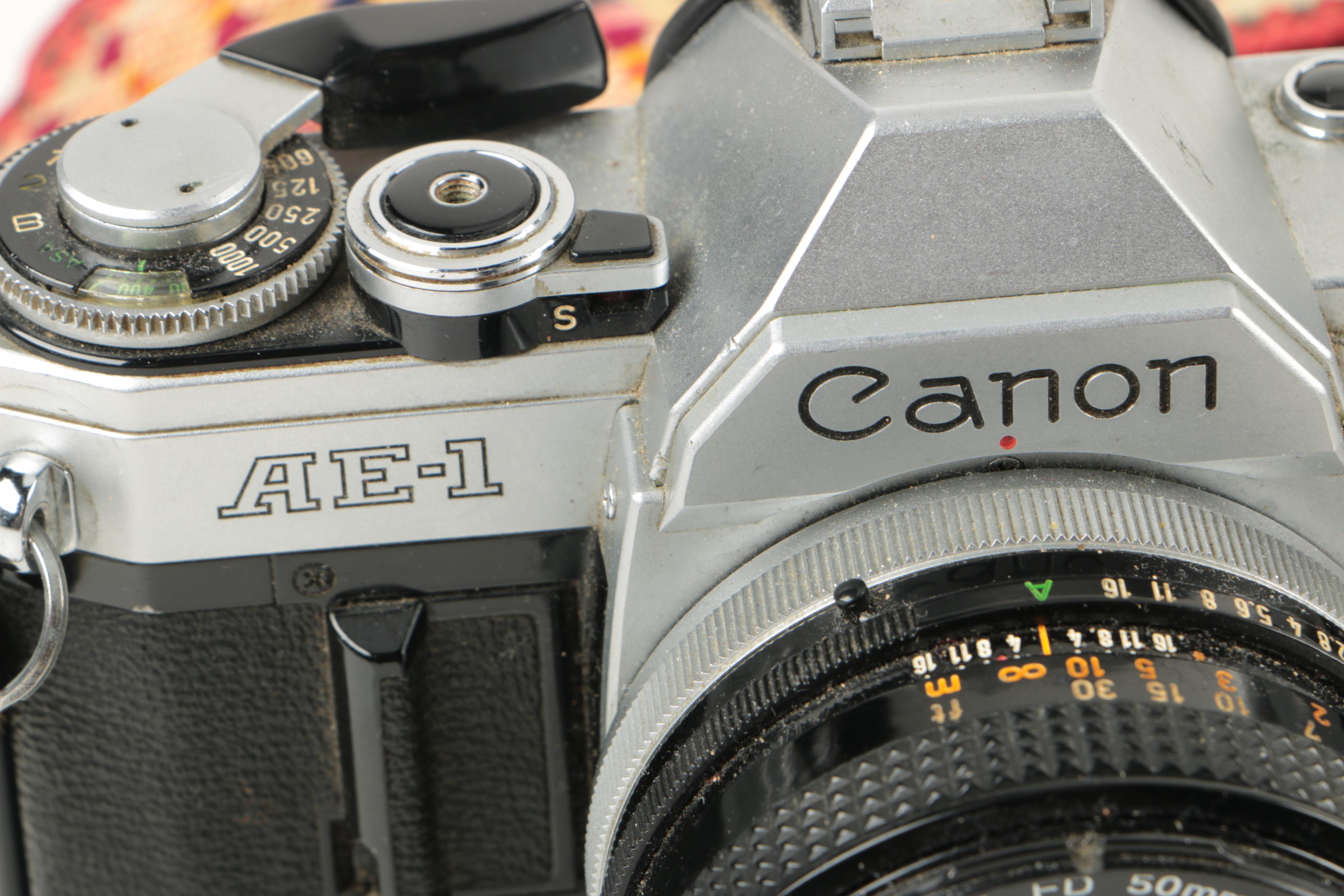 Canon AE 1 35mm Camera and Accessories