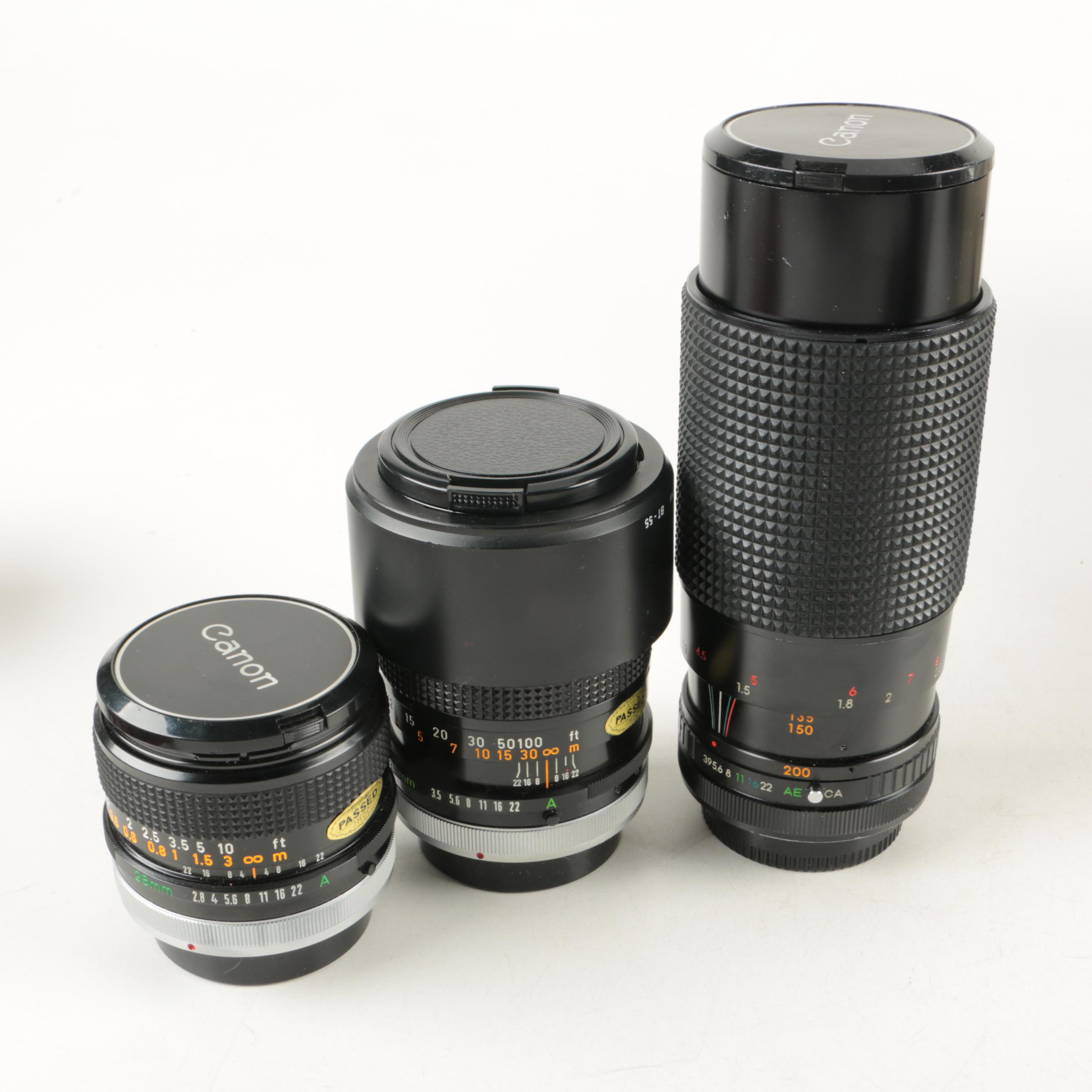 Canon AE 1 35mm Camera and Accessories