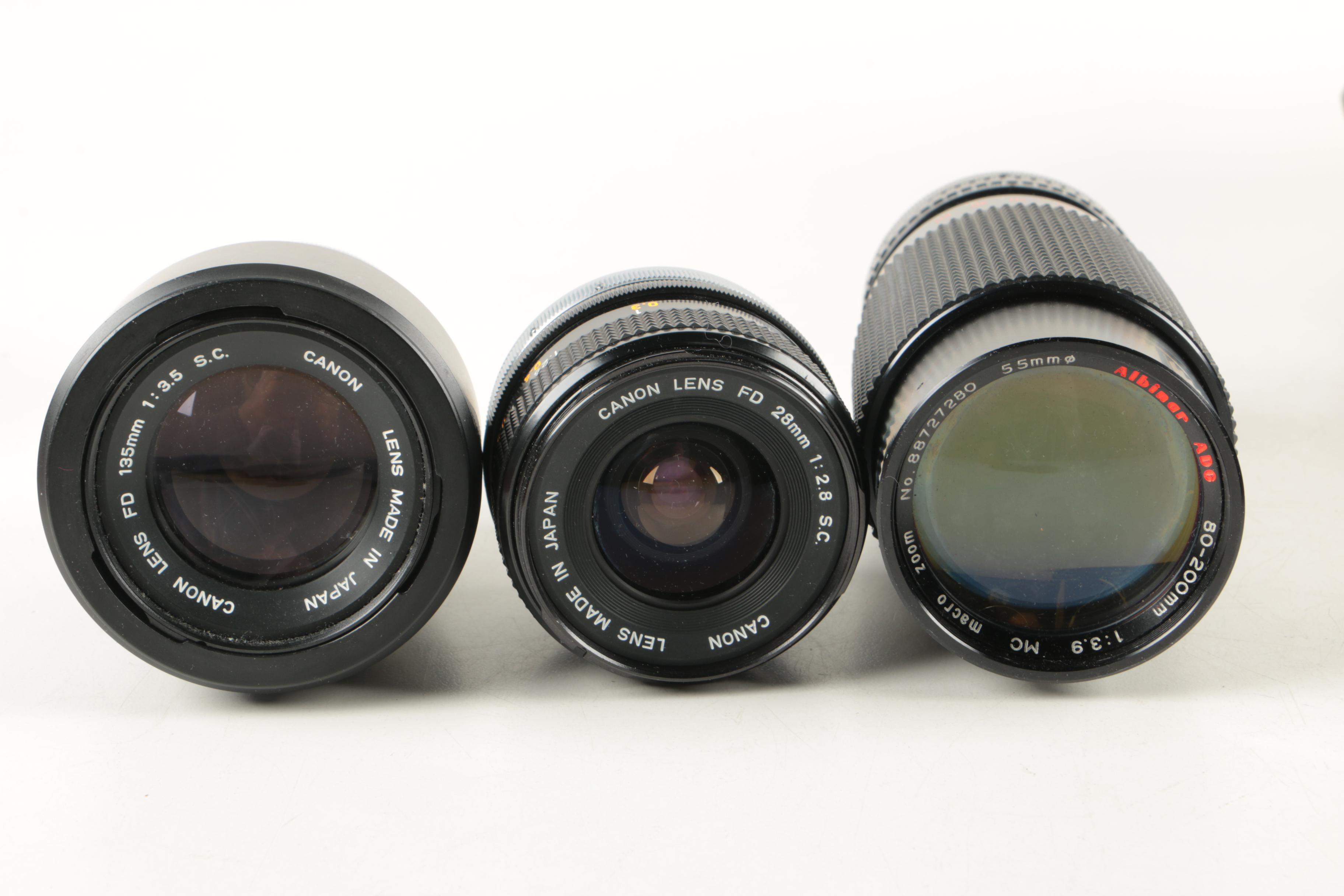 Canon AE 1 35mm Camera and Accessories