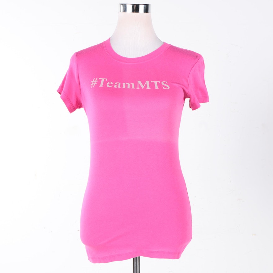 Women's Bella #TeamMTS Pink T-Shirt