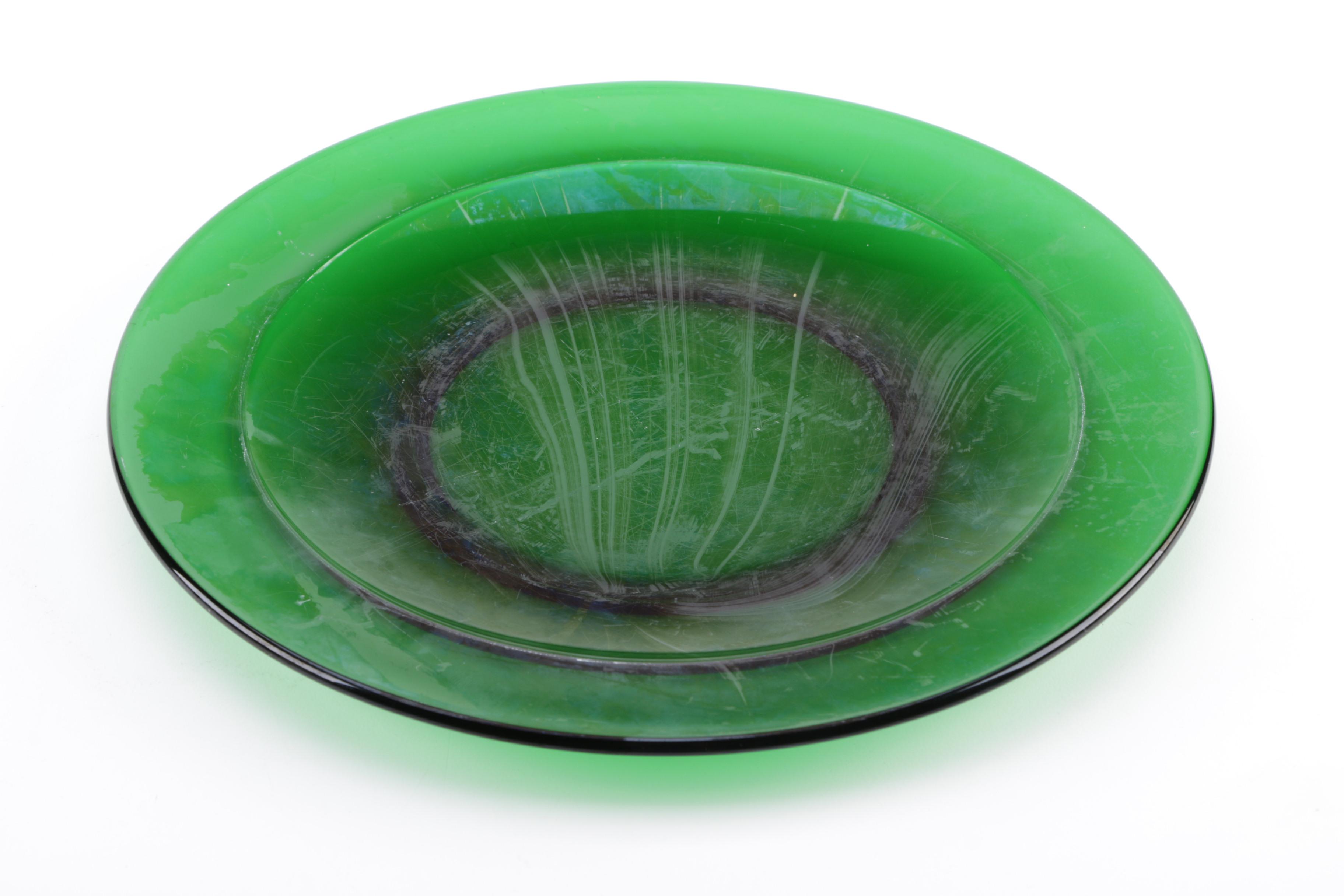 Green Glass Plates