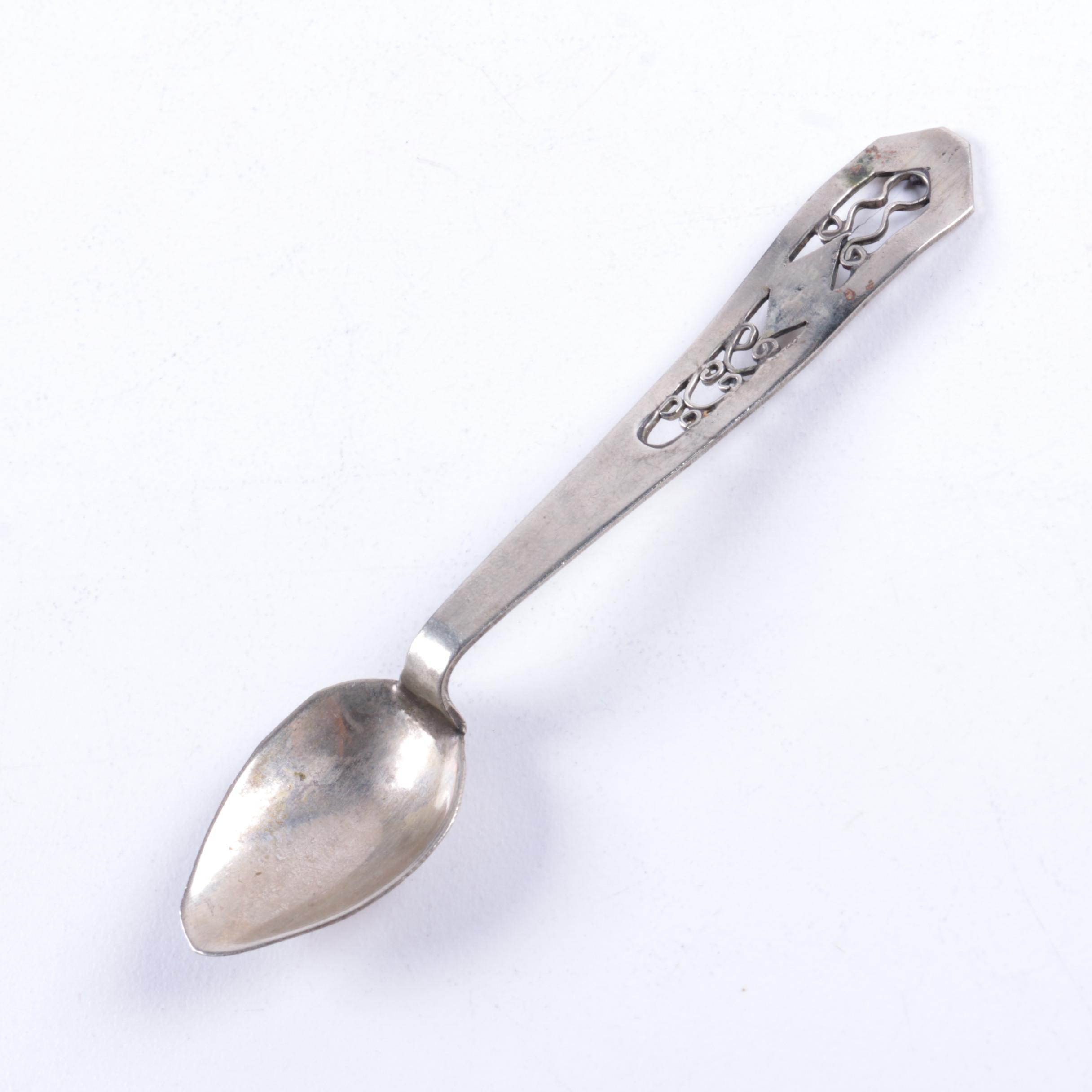 Filigree Accented Sterling Silver Demitasse Spoons