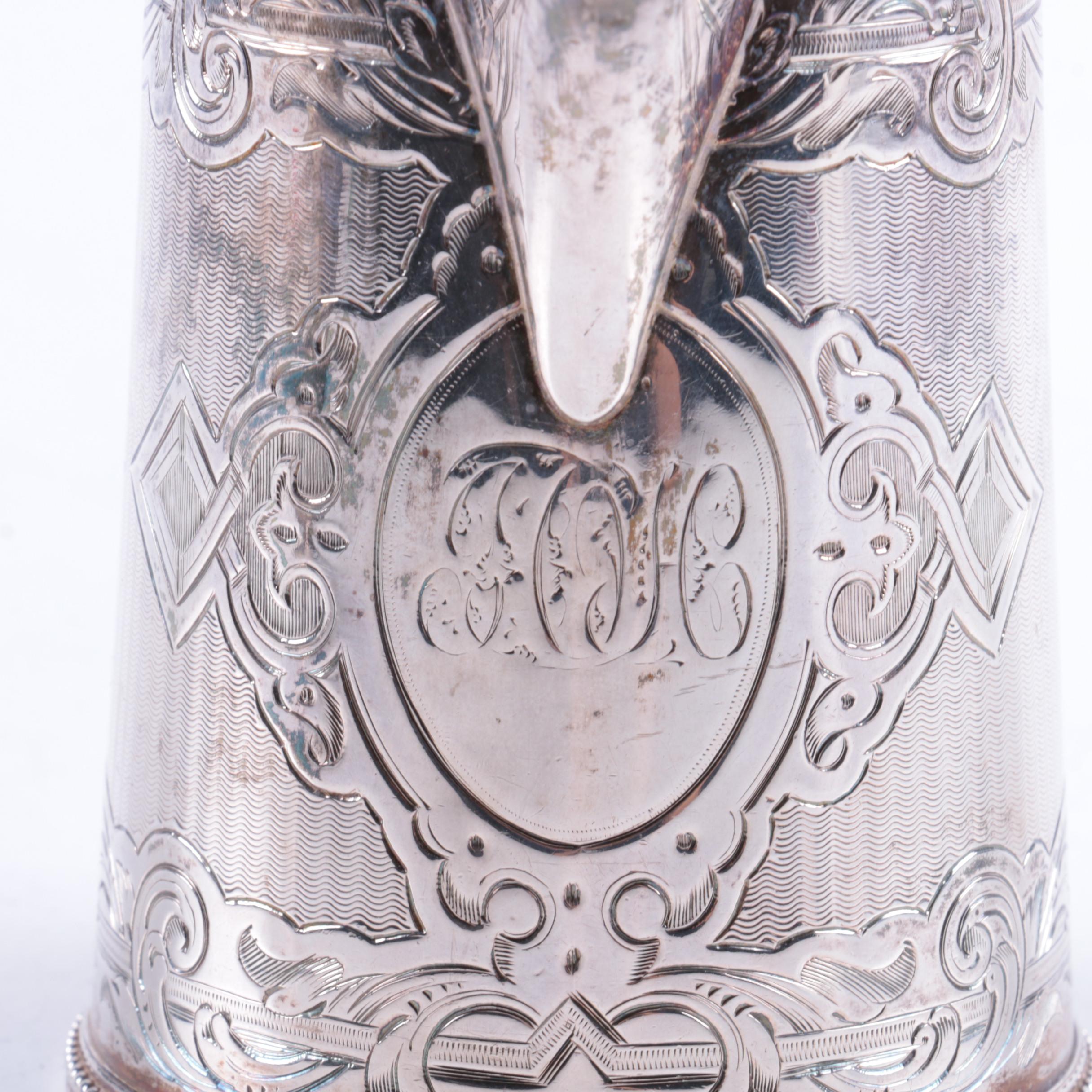 Gorham Silver Plate Salt and Pepper Set with Victorian Sterling Creamer