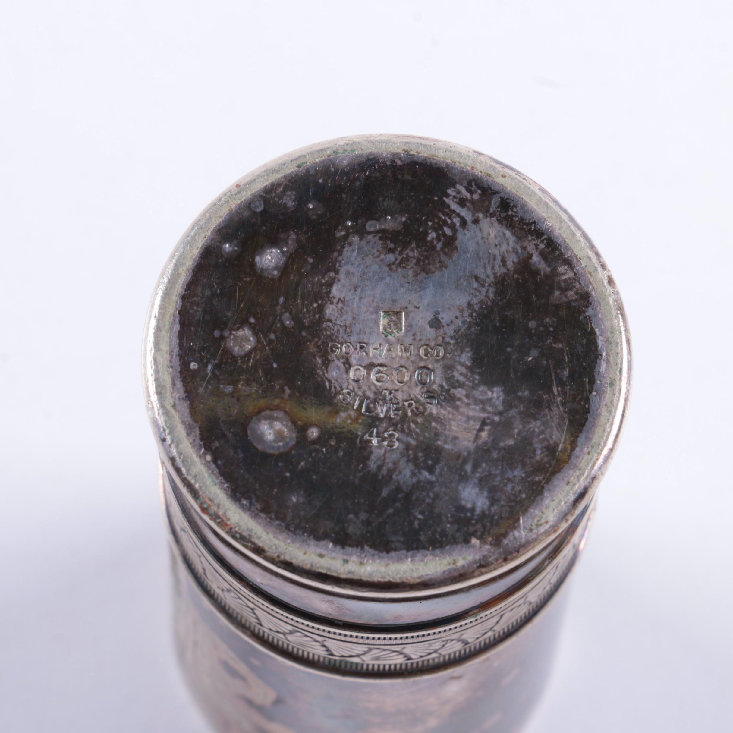 Gorham Silver Plate Salt and Pepper Set with Victorian Sterling Creamer