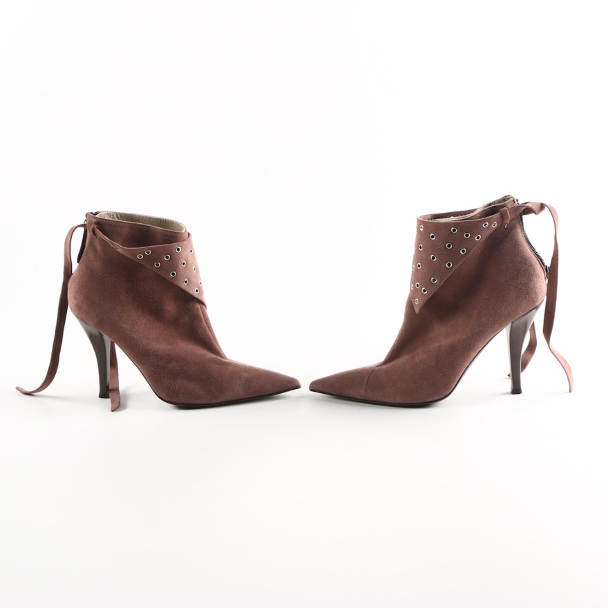 Vicini Brown Suede Booties