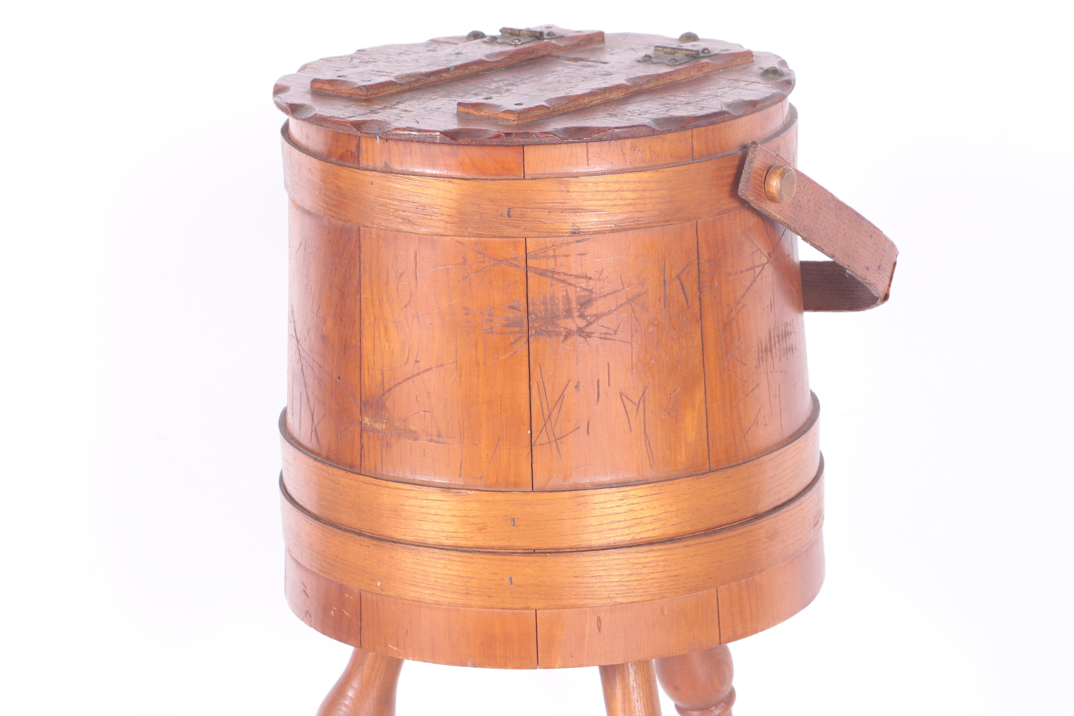 Vintage Bucket Style Sewing Stand