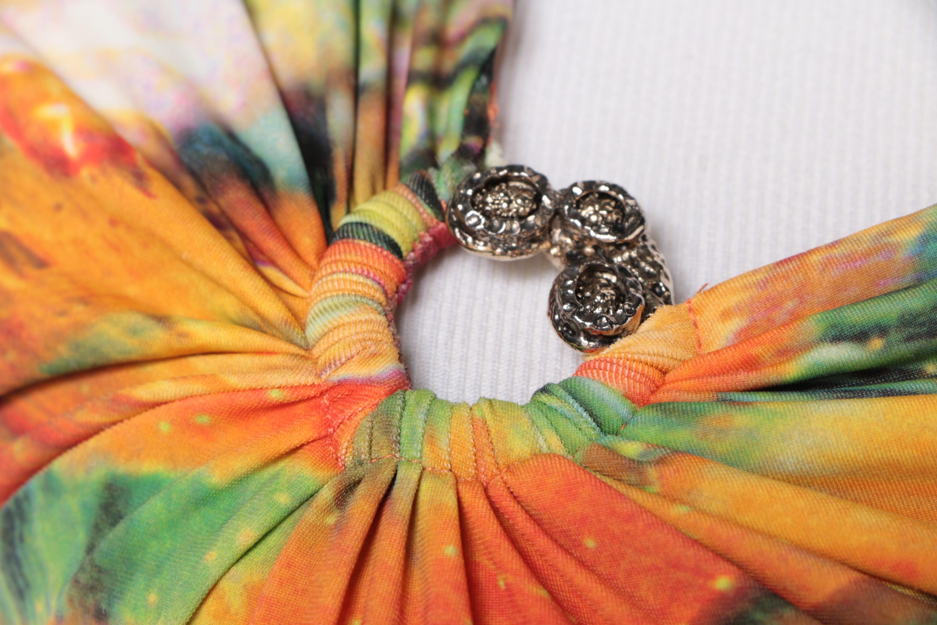 Roberto Cavalli Painterly Bodycon Dress