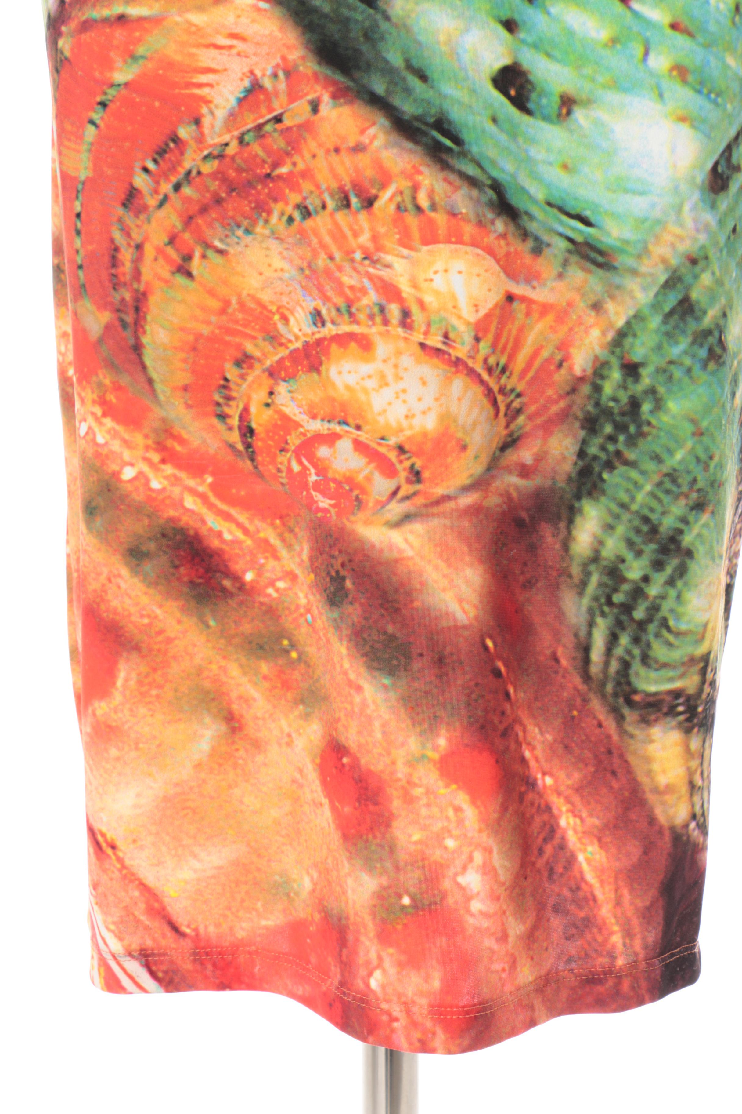 Roberto Cavalli Painterly Bodycon Dress